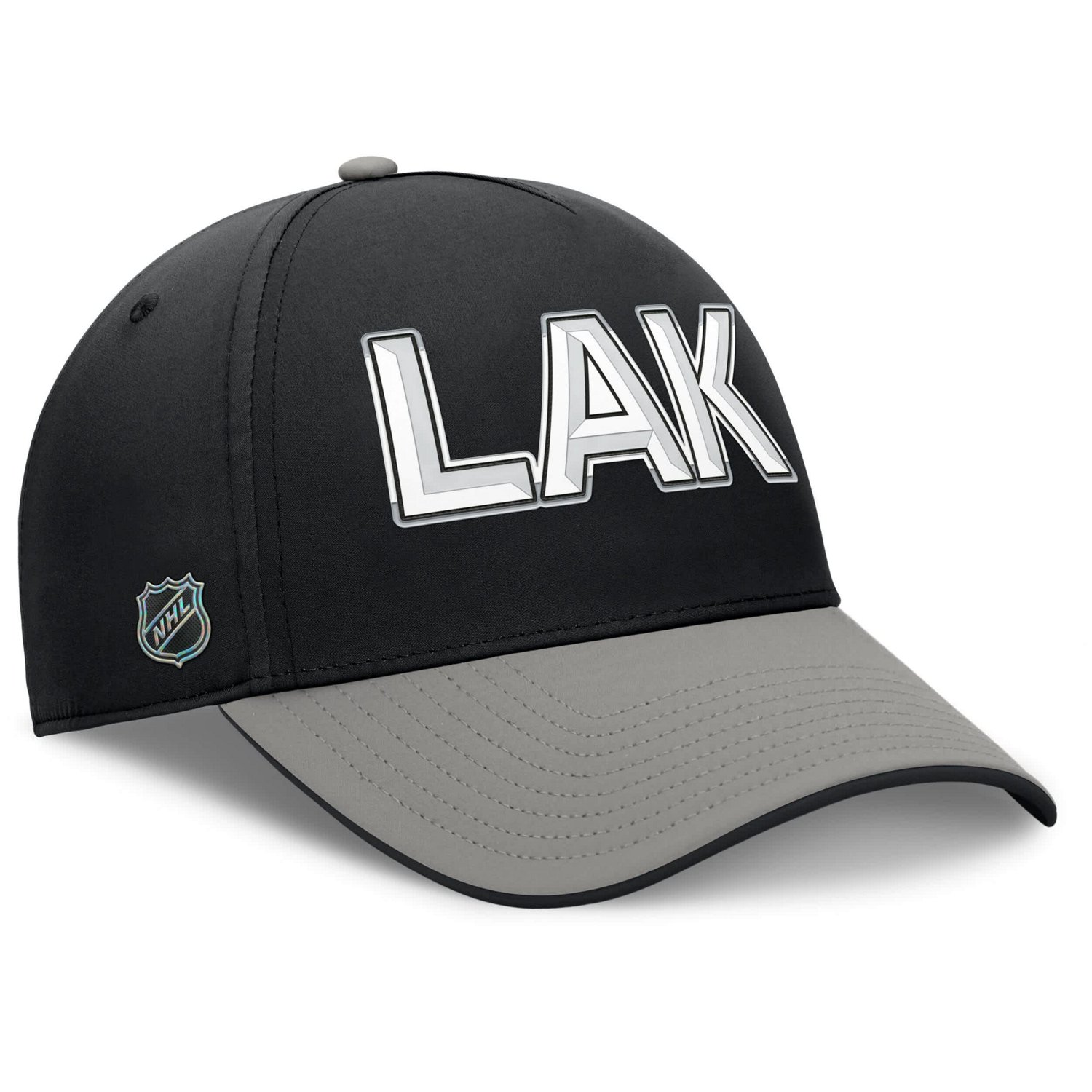 Fanatics Gray Los Angeles Kings Authentic Pro Rink Team Code Flex Hat - view number 3