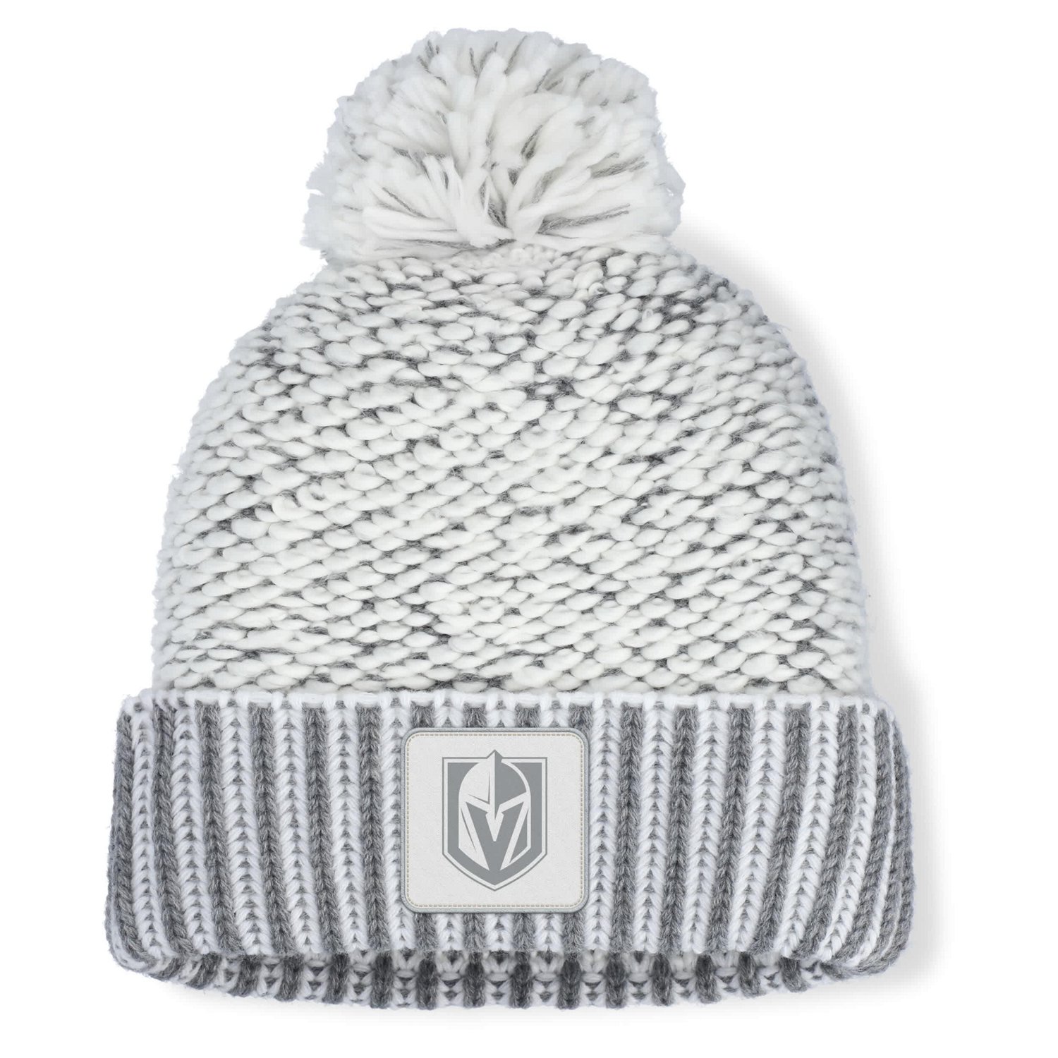 Fanatics Gray Vegas Golden Knights Fundamental Mist Cuffed Knit Hat with Pom
