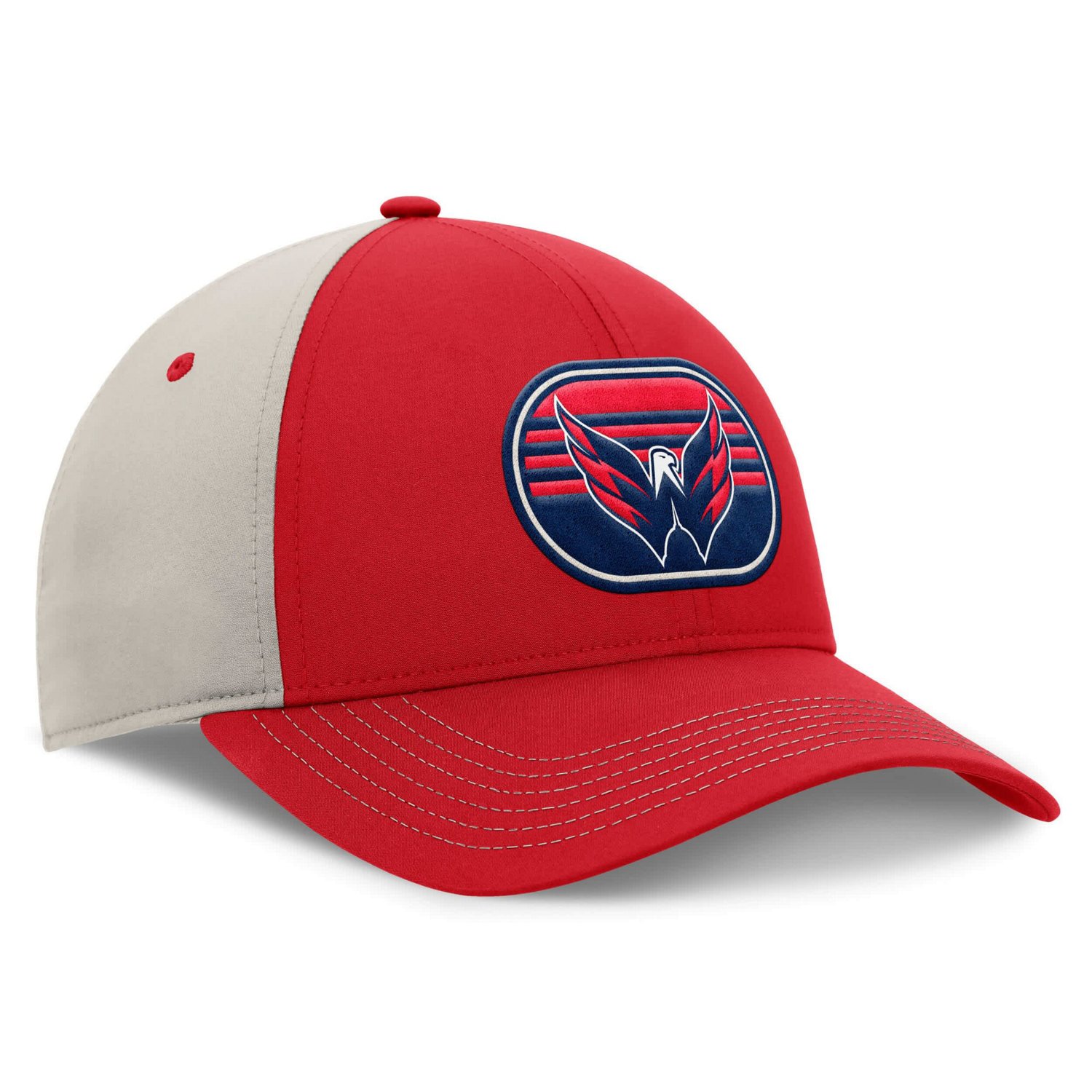 Fanatics Gray Washington Capitals 2025 Stanley Cup Playoffs Locker Room Trucker Adjustable Hat - view number 3