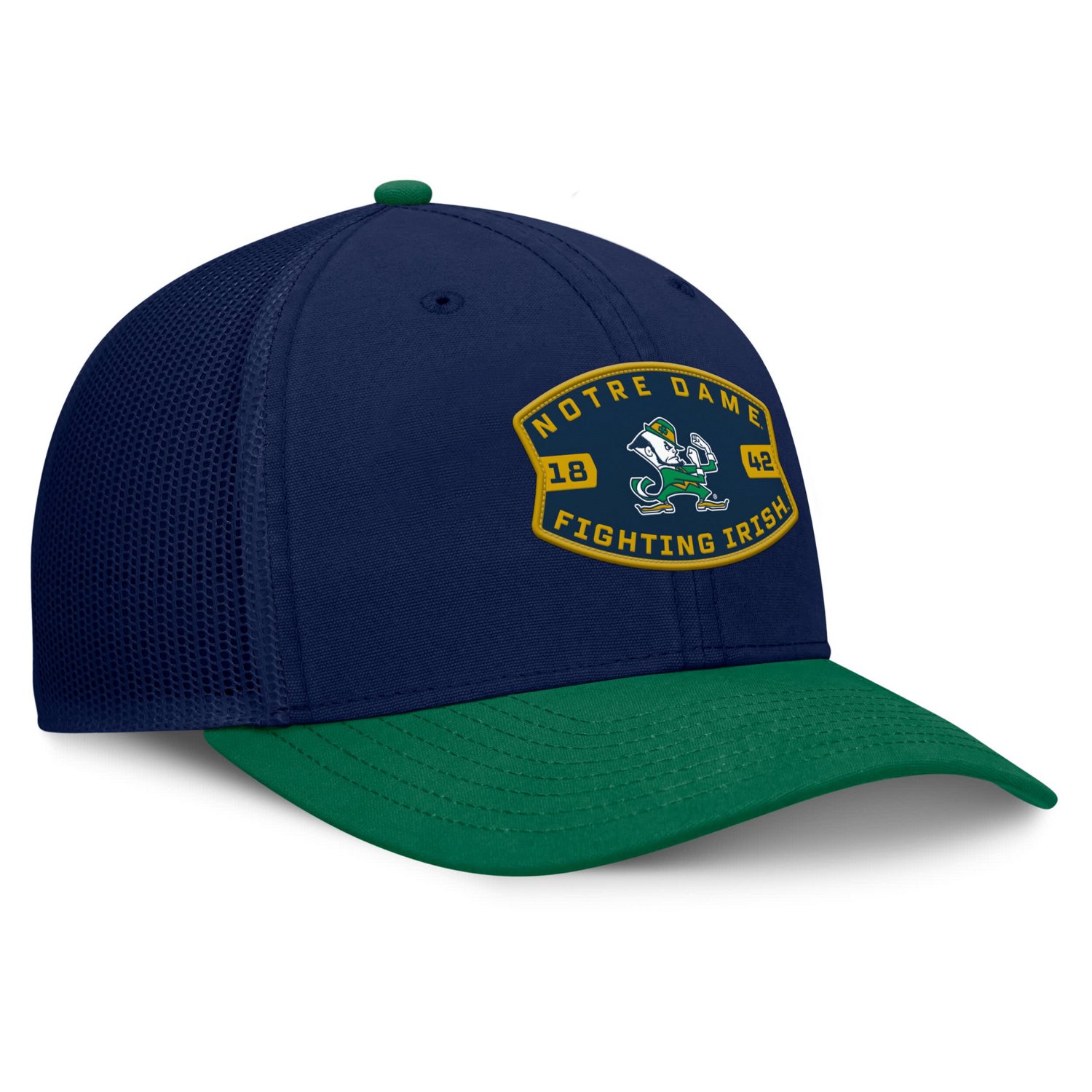 Fanatics Kelly Green Notre Dame Fighting Irish Adapt Adjustable Trucker Hat - view number 3