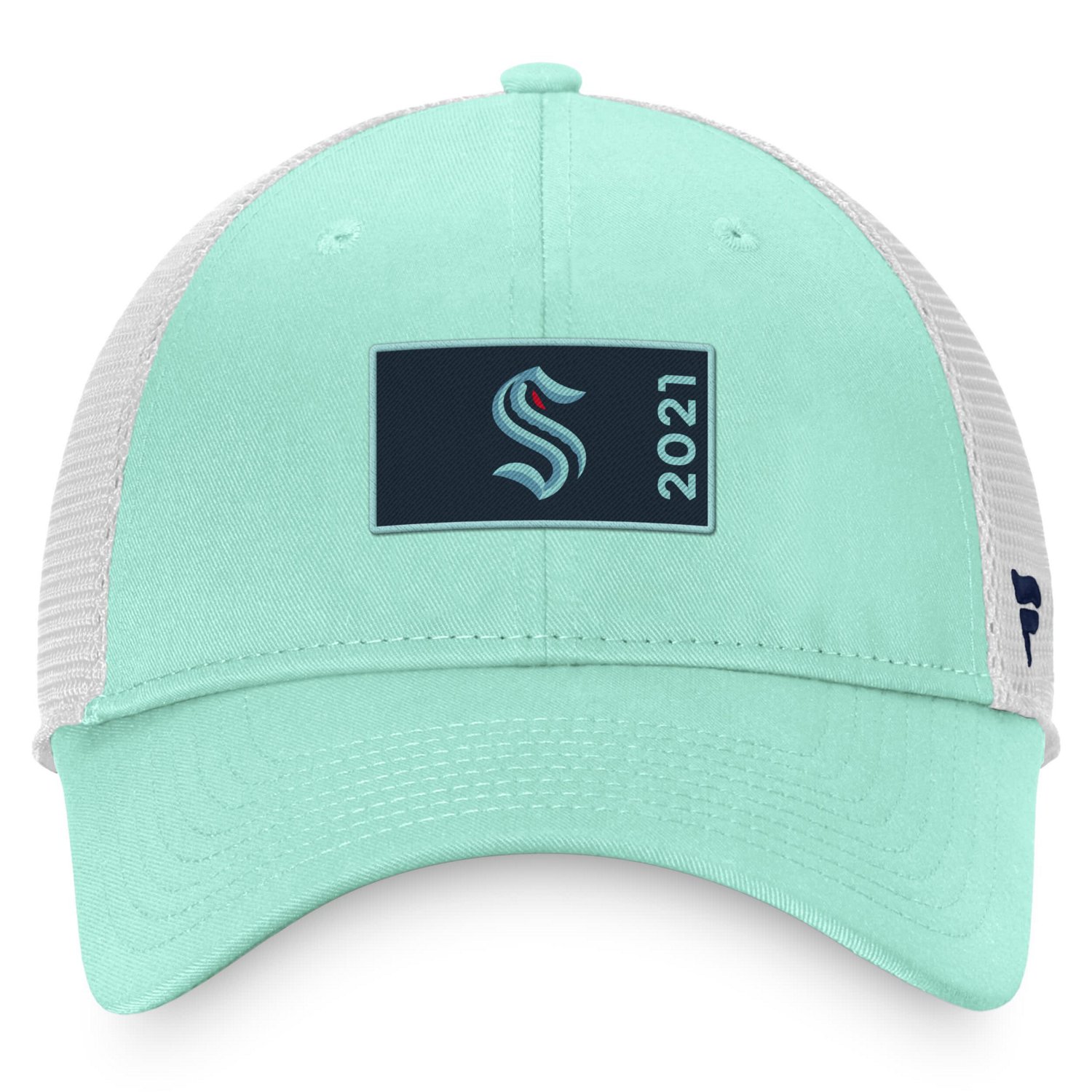 Fanatics Light /White Seattle Kraken Authentic Pro Rink Trucker Snapback Hat                                                     - view number 2