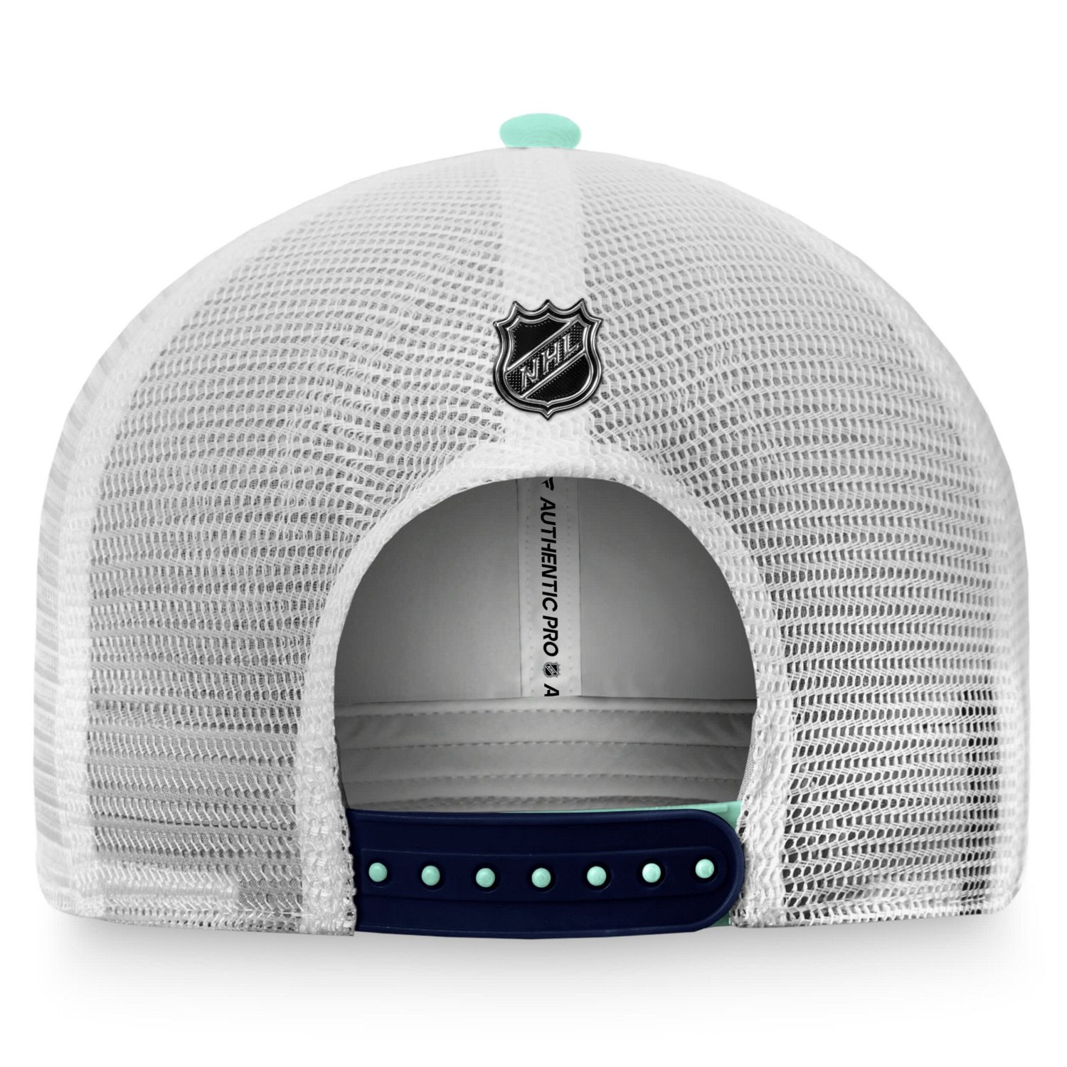 Fanatics Light /White Seattle Kraken Authentic Pro Rink Trucker Snapback Hat                                                     - view number 4