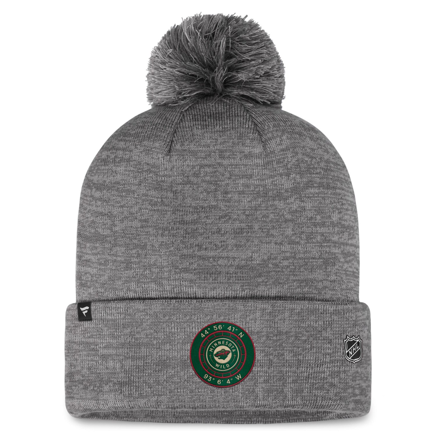 Fanatics Minnesota Wild Authentic Pro Home Ice Cuffed Knit Hat with Pom                                                          - view number 2