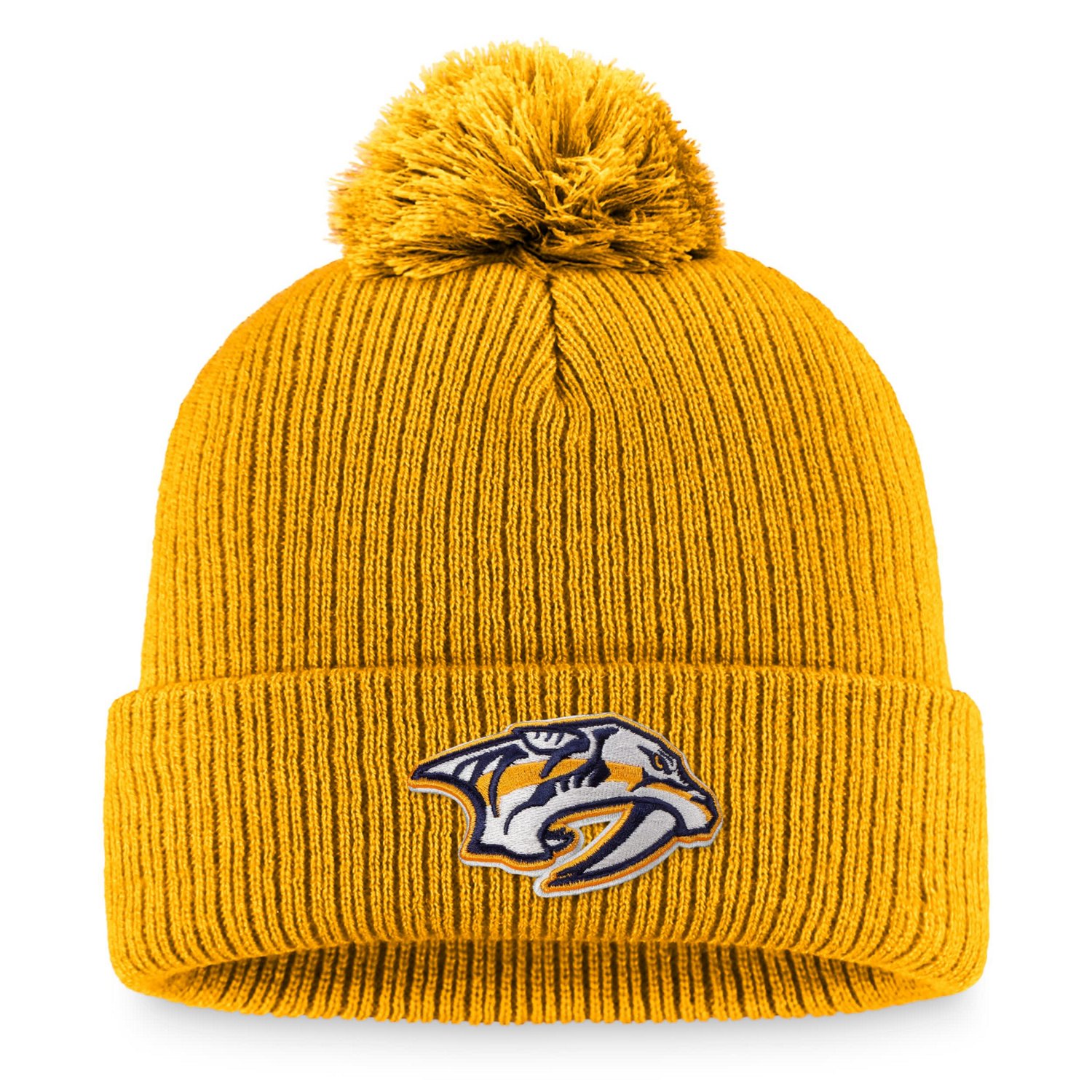 Fanatics Nashville Predators Core Primary Logo Cuffed Knit Hat with Pom