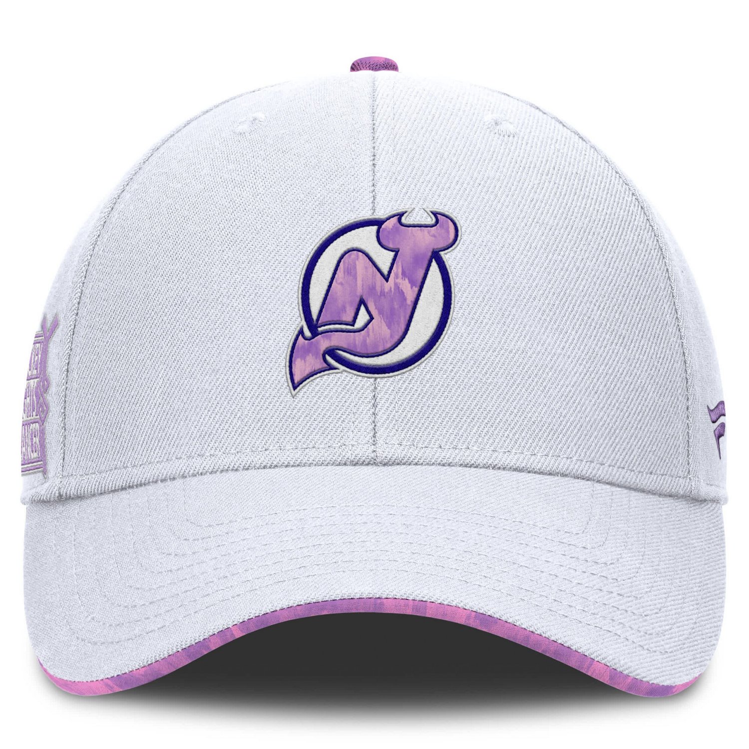 Fanatics New Jersey Devils Authentic Pro Hockey Fights Cancer Adjustable Hat - view number 2