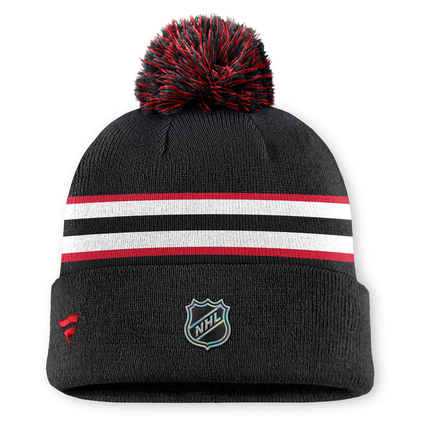 Fanatics New Jersey Devils Authentic Pro Rink Cuffed Knit Hat with Pom - view number 2