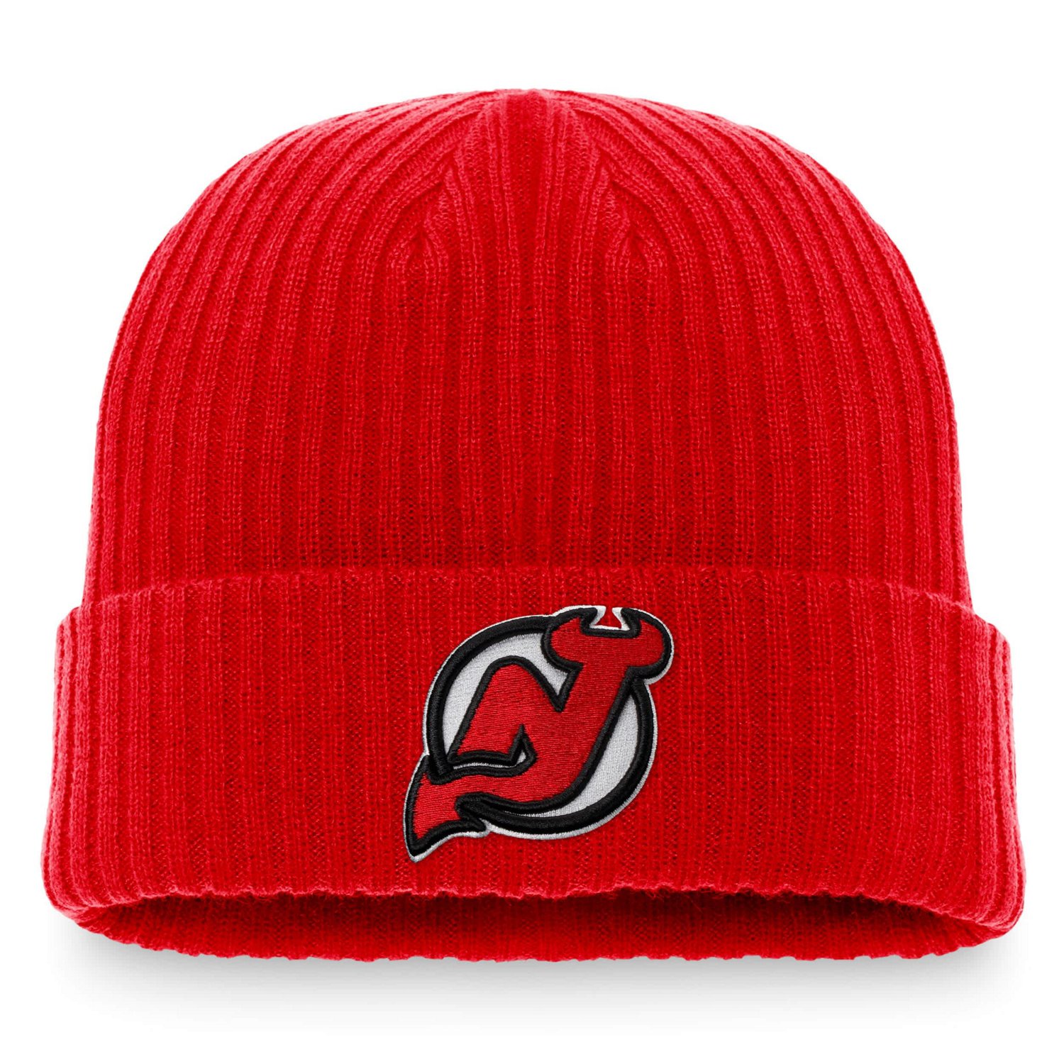 Fanatics New Jersey Devils Core Primary Logo Cuffed Knit Hat