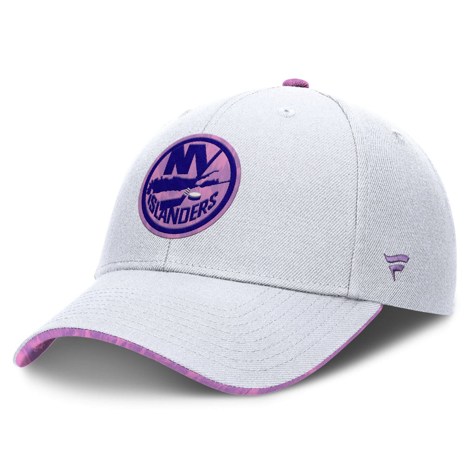 Fanatics New York Islanders Authentic Pro Hockey Fights Cancer Adjustable Hat