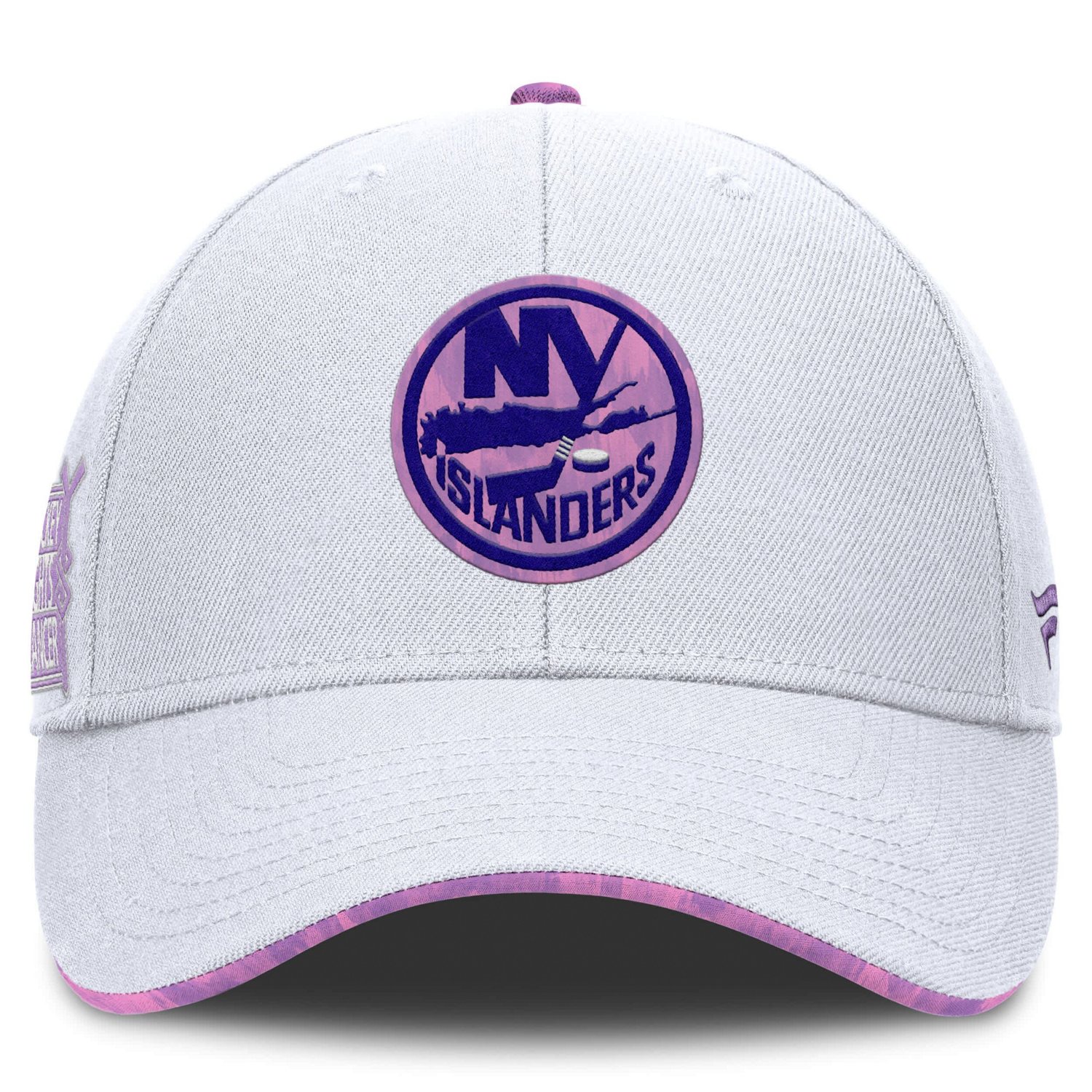 Fanatics New York Islanders Authentic Pro Hockey Fights Cancer Adjustable Hat