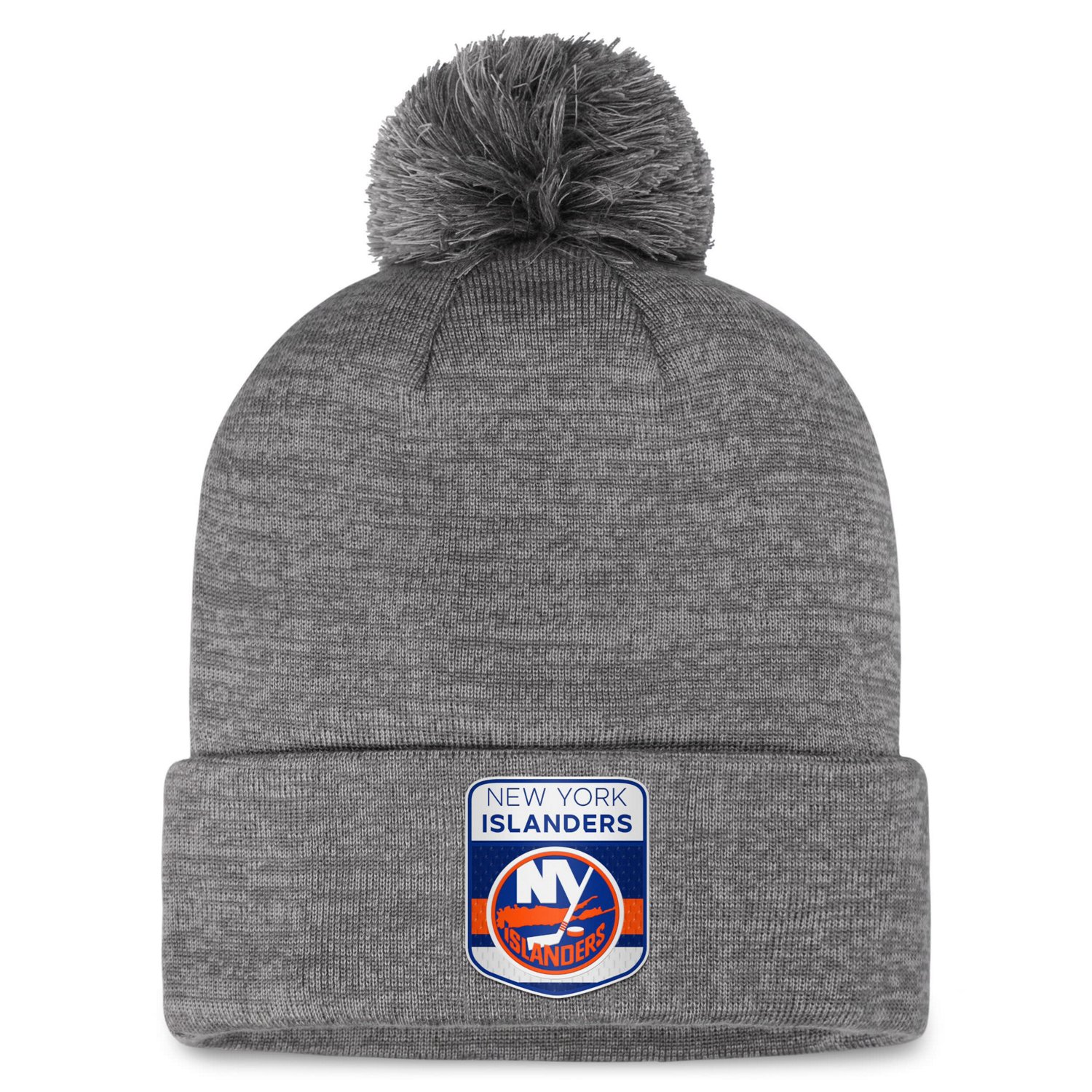 Fanatics New York Islanders Authentic Pro Home Ice Cuffed Knit Hat with Pom