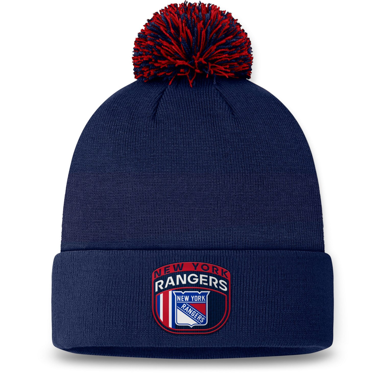 Fanatics New York Rangers 2024 NHL Draft Cuffed Knit Hat with Pom