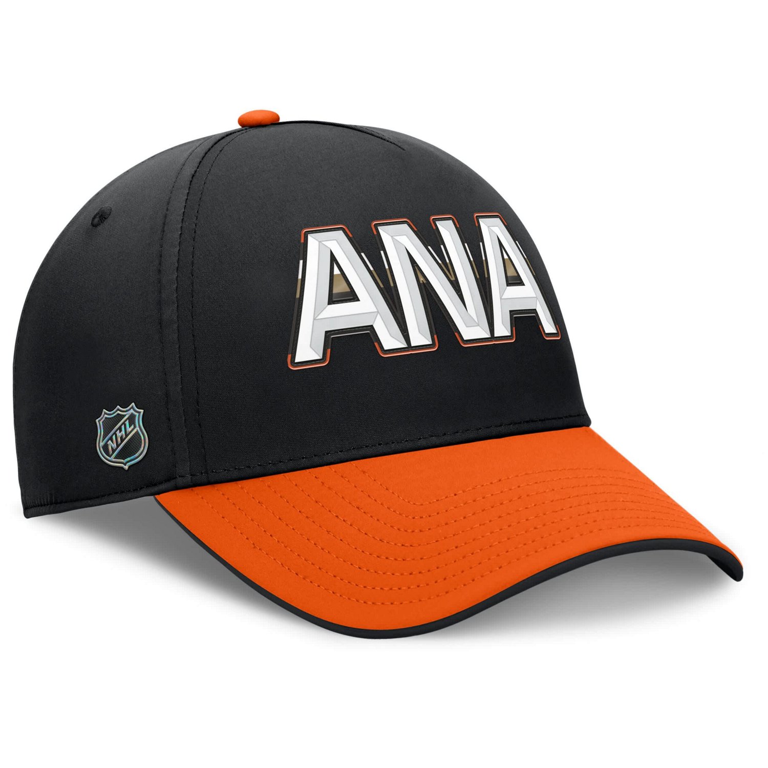 Fanatics Orange Anaheim Ducks Authentic Pro Rink Team Code Flex Hat - view number 3