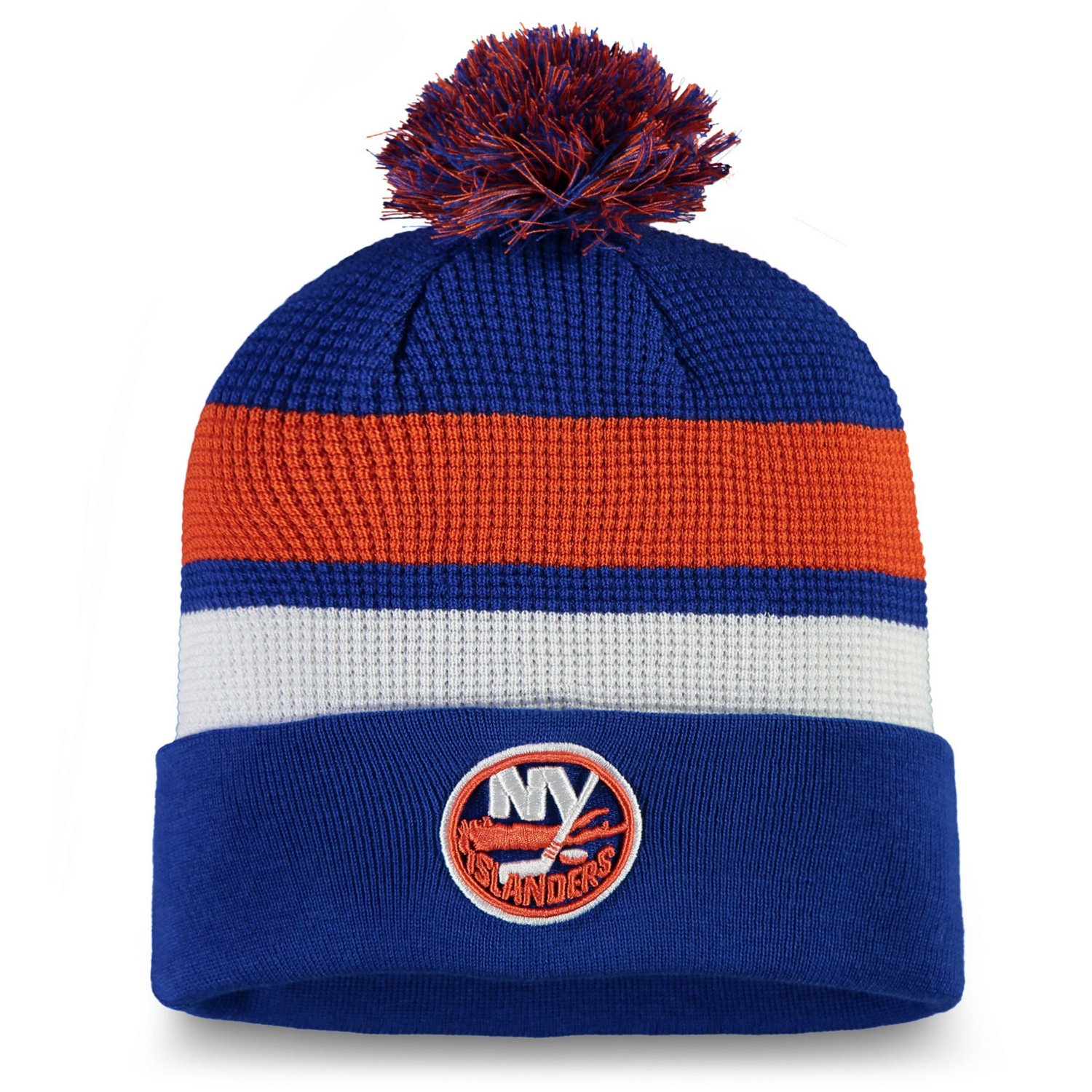 Fanatics Orange New York Islanders 2020 NHL Draft Authentic Pro Cuffed Pom Knit Hat