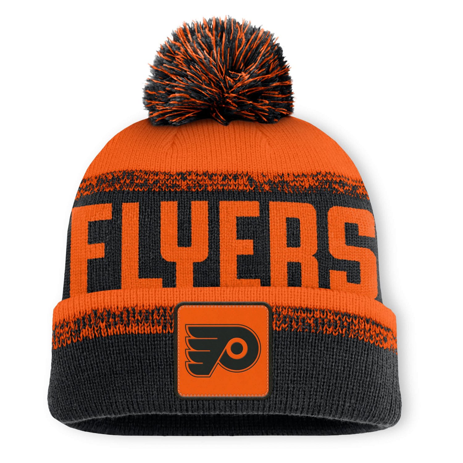 Fanatics Orange Philadelphia Flyers Fundamentals Thrive Cuffed Knit Hat with Pom - view number 1