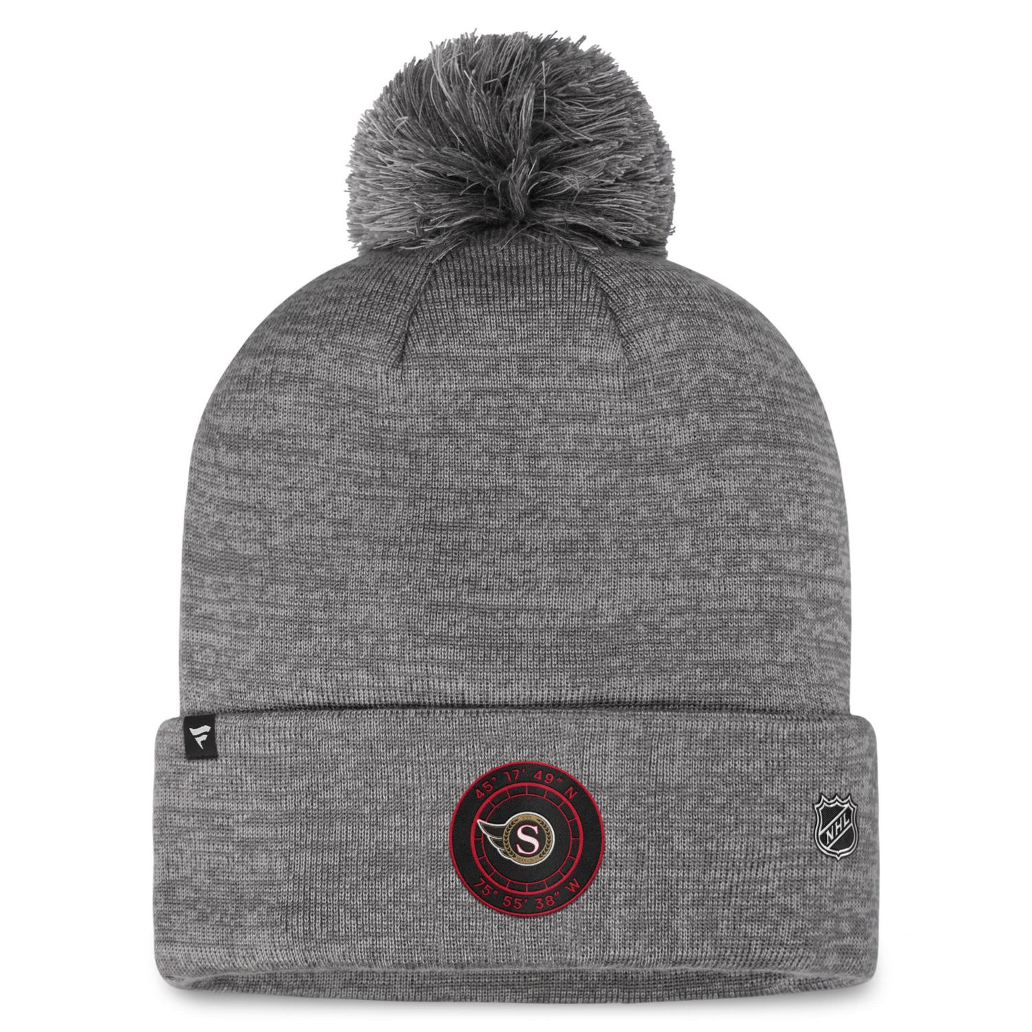 Fanatics Ottawa Senators Authentic Pro Home Ice Cuffed Knit Hat with Pom                                                         - view number 2