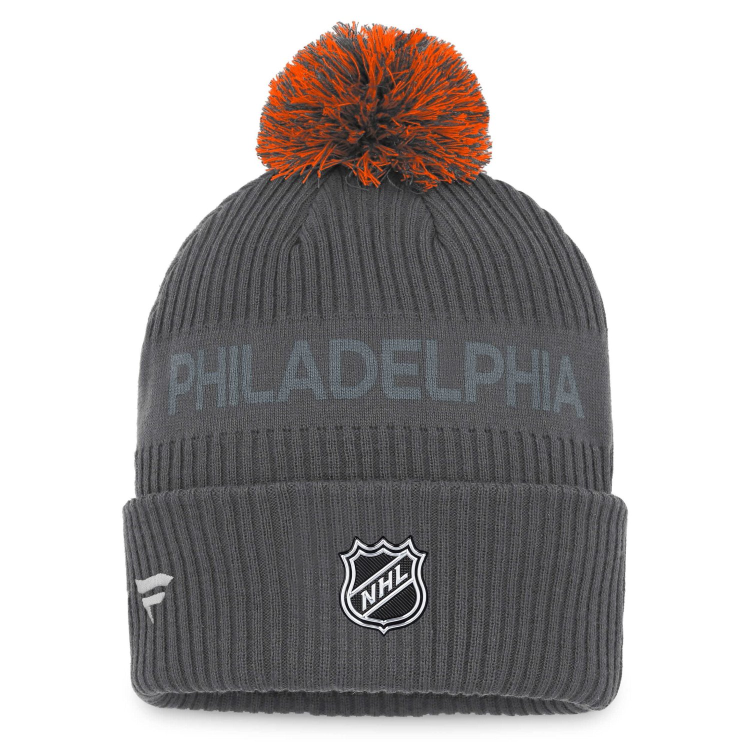 Fanatics Philadelphia Flyers Authentic Pro Home Ice Cuffed Knit Hat with Pom