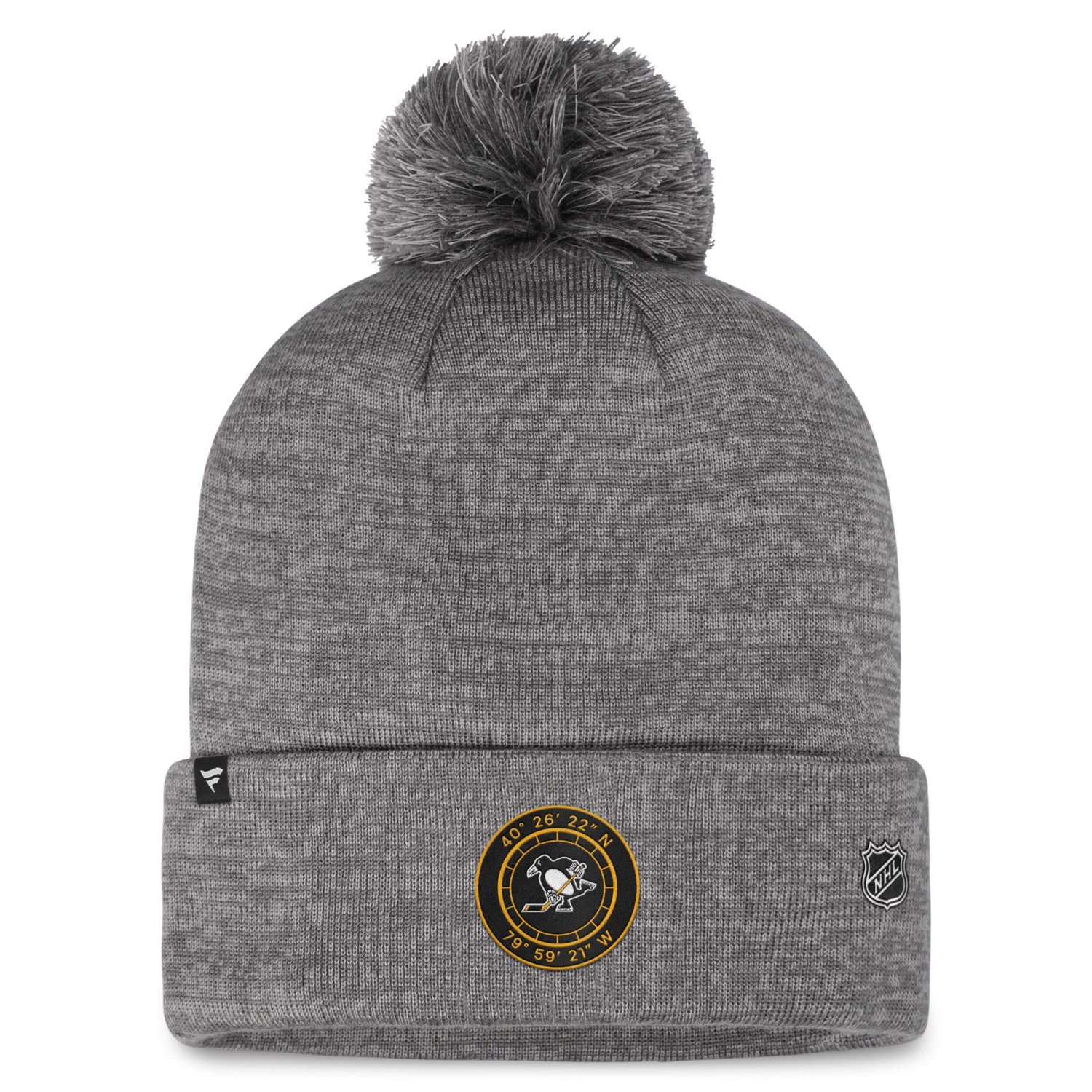 Fanatics Pittsburgh Penguins Authentic Pro Home Ice Cuffed Knit Hat with Pom
