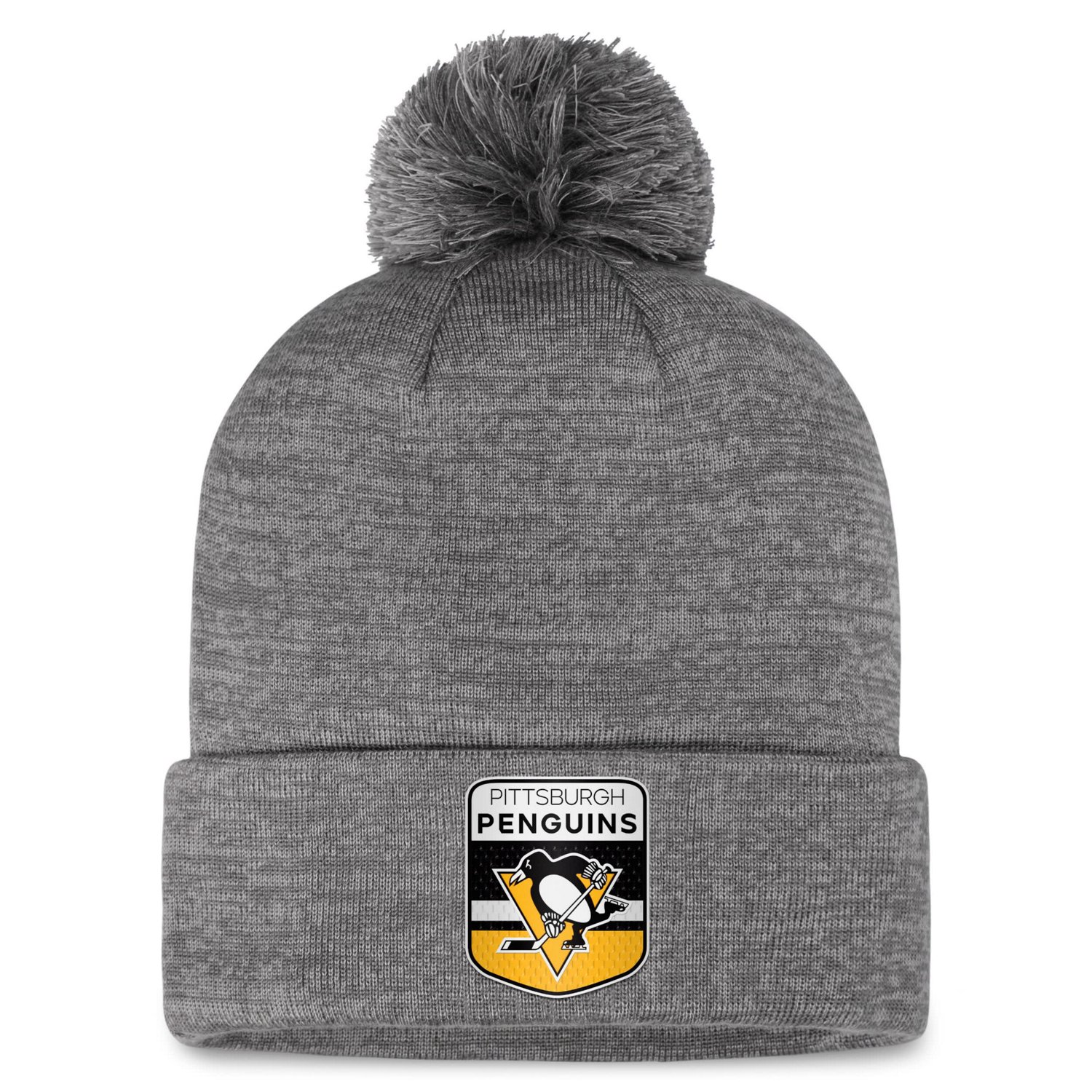 Fanatics Pittsburgh Penguins Authentic Pro Home Ice Cuffed Knit Hat with Pom