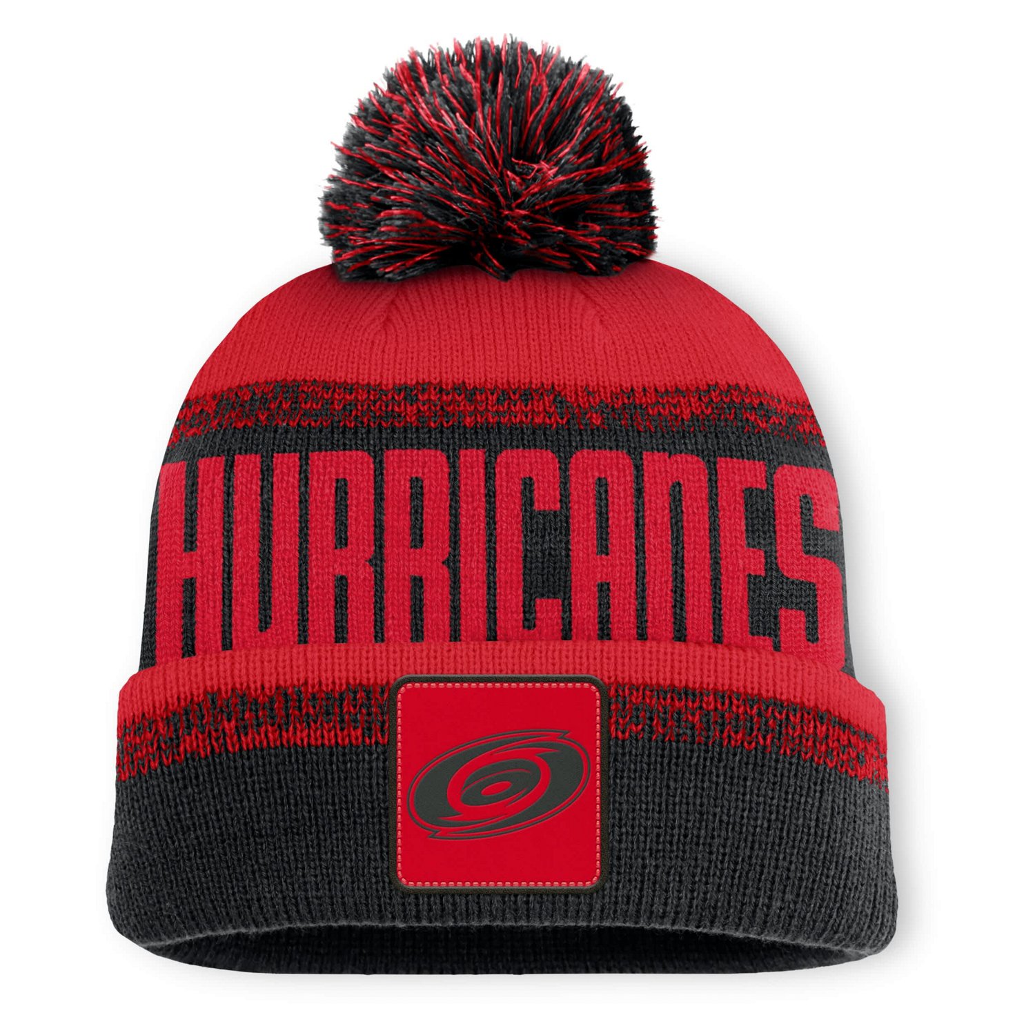 Fanatics Red Carolina Hurricanes Fundamentals Thrive Cuffed Knit Hat with Pom