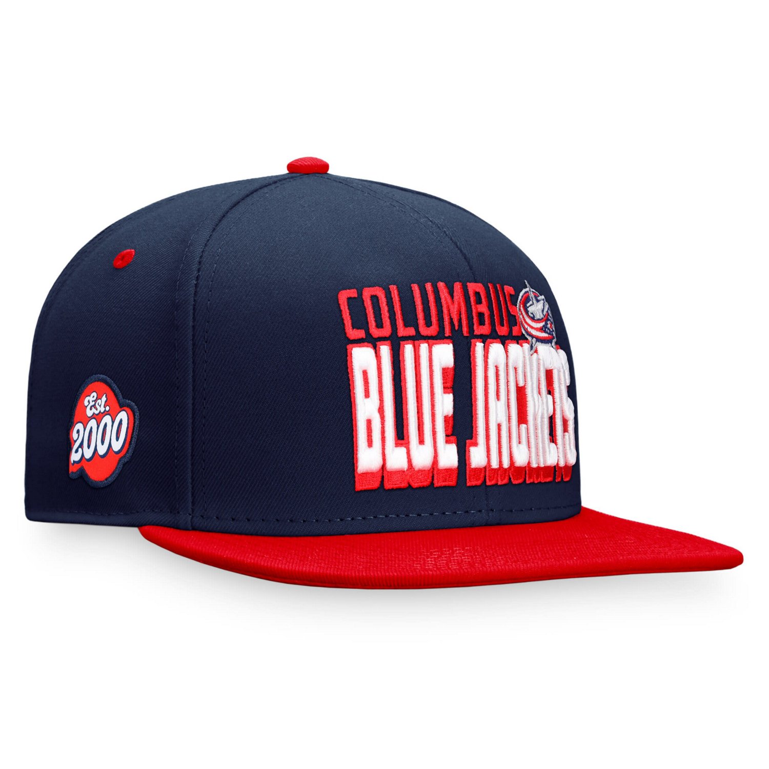 Fanatics /Red Columbus Blue Jackets Heritage Retro Two-Tone Snapback Hat