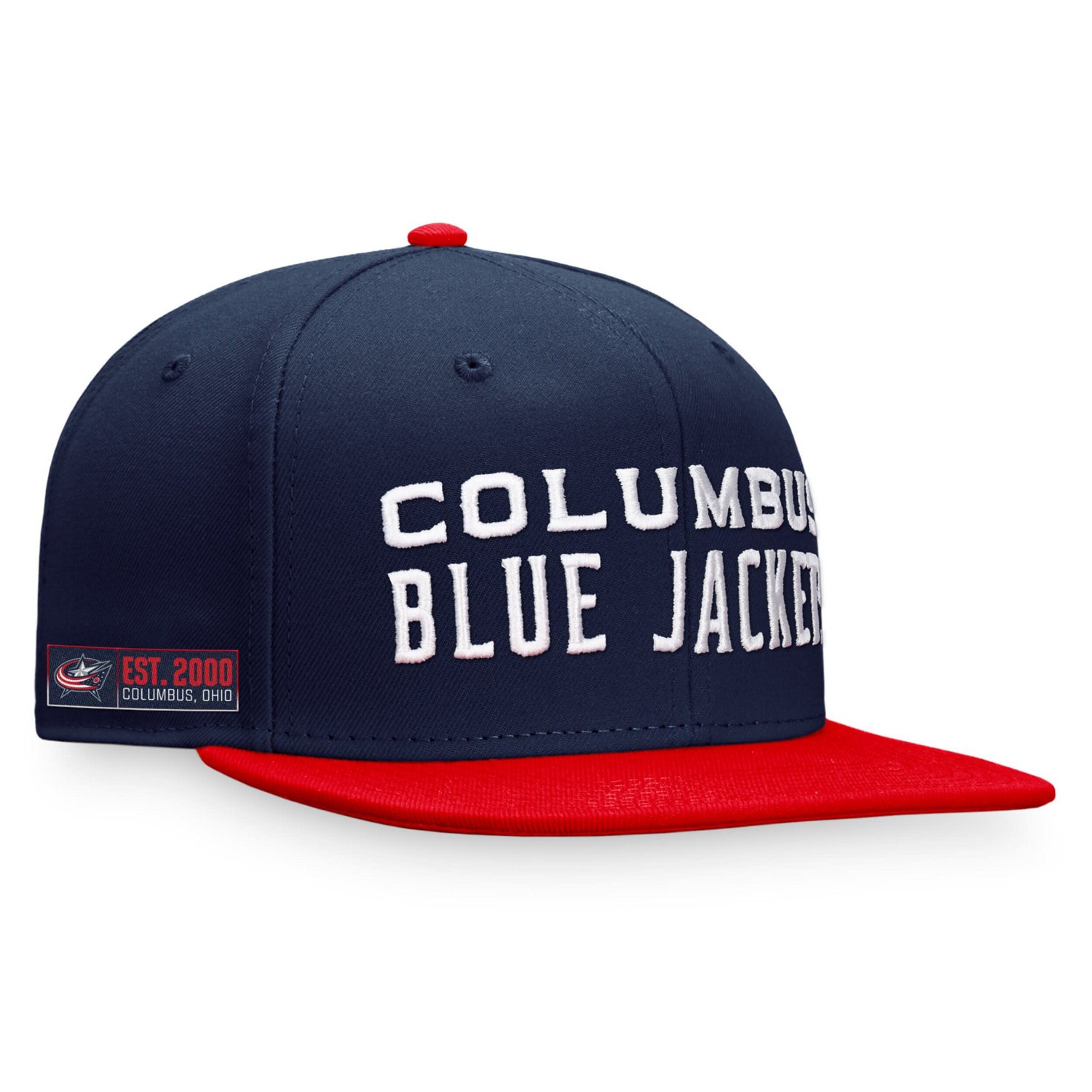 Fanatics /Red Columbus Blue Jackets Iconic Color Blocked Snapback Hat                                                            - view number 1
