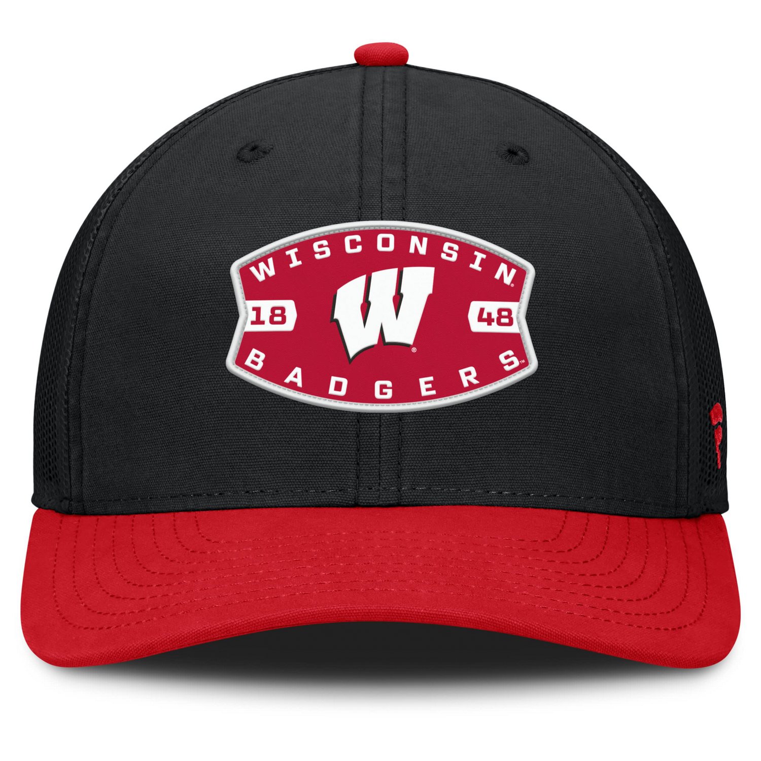 Fanatics Red Wisconsin Badgers Adapt Adjustable Trucker Hat - view number 2