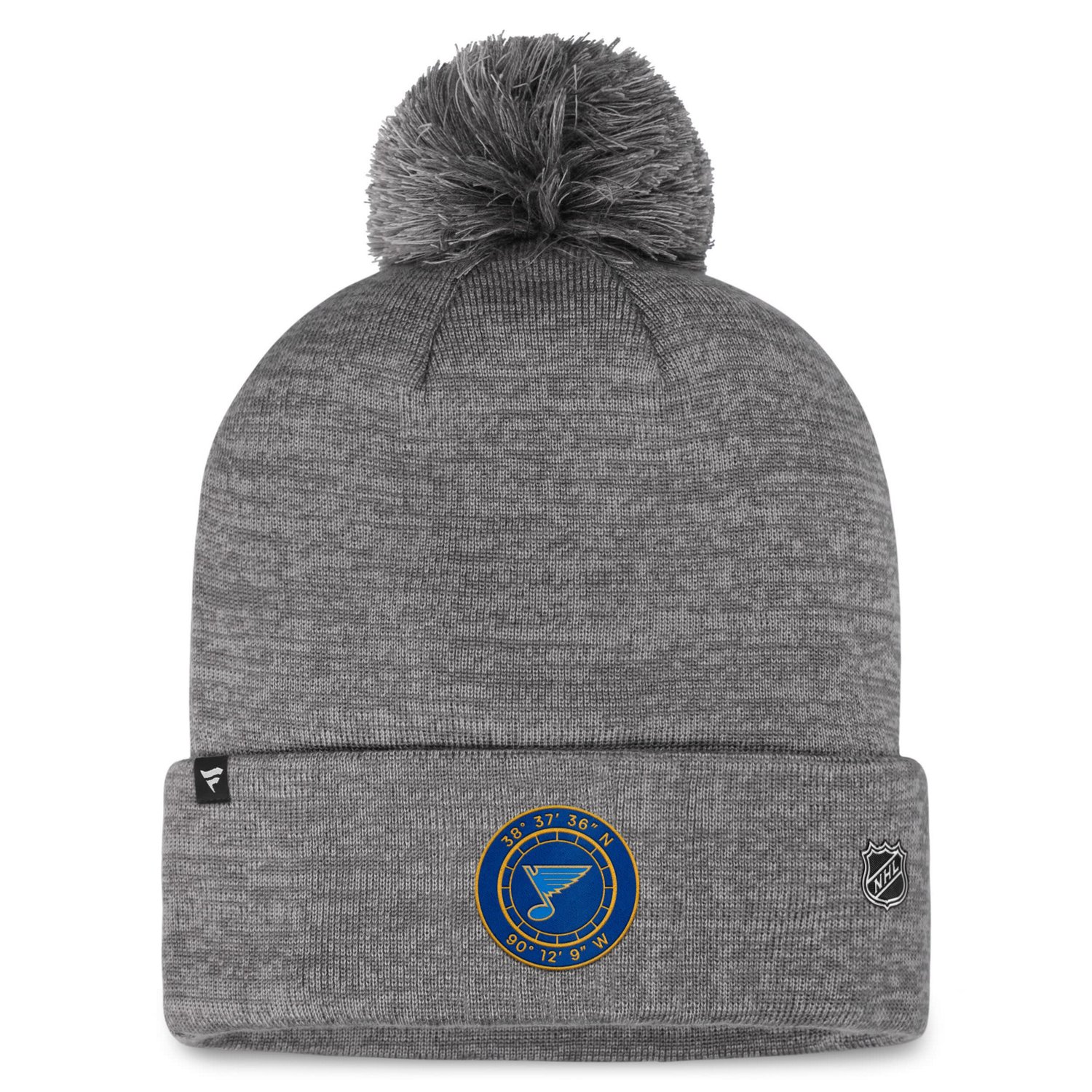 Fanatics St Louis Blues Authentic Pro Home Ice Cuffed Knit Hat with Pom