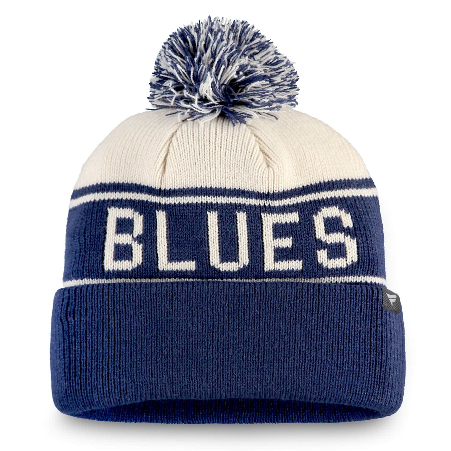 Fanatics St Louis Blues Heritage Cuffed Knit Hat with Pom                                                                        - view number 2