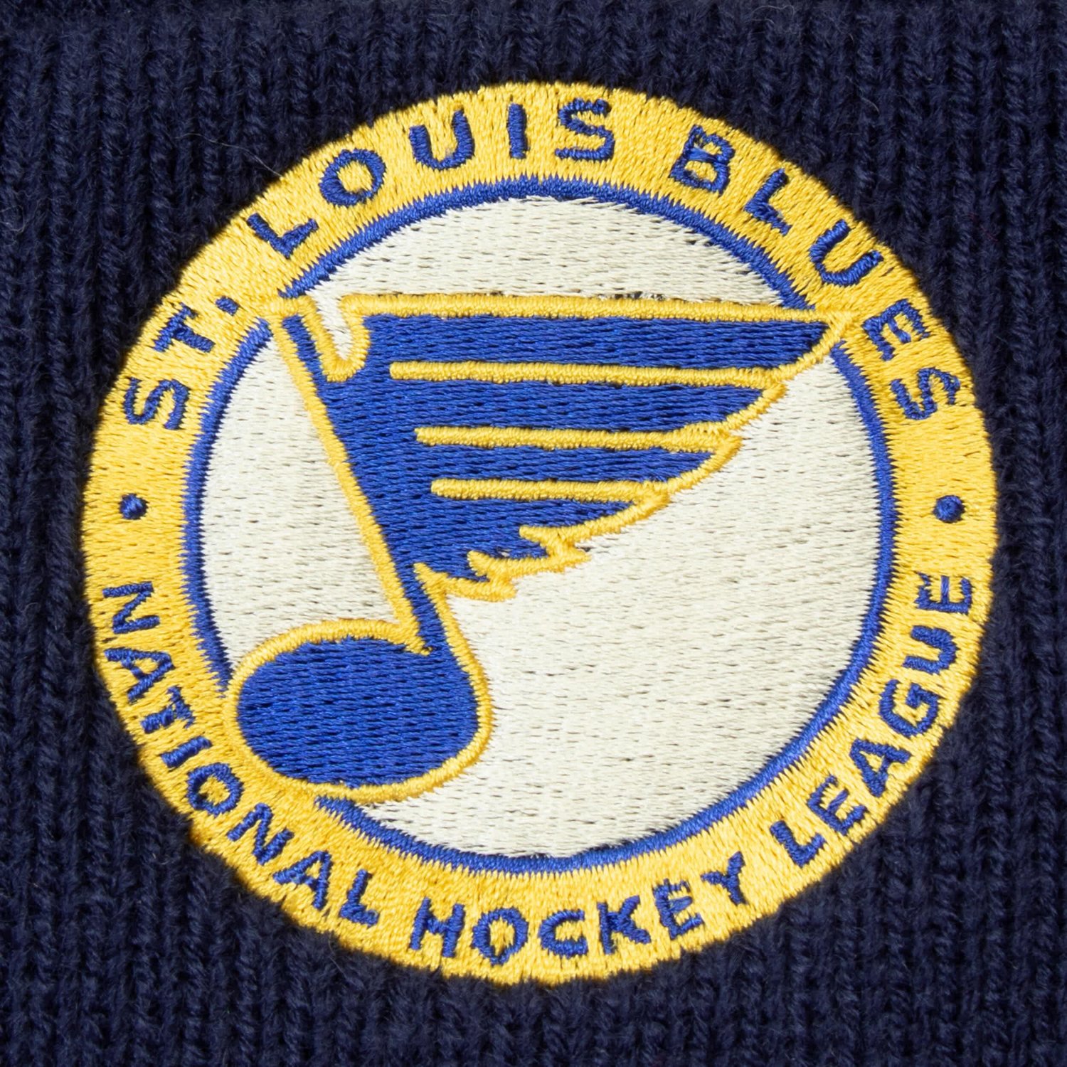 Fanatics St Louis Blues Heritage Cuffed Knit Hat with Pom                                                                        - view number 3