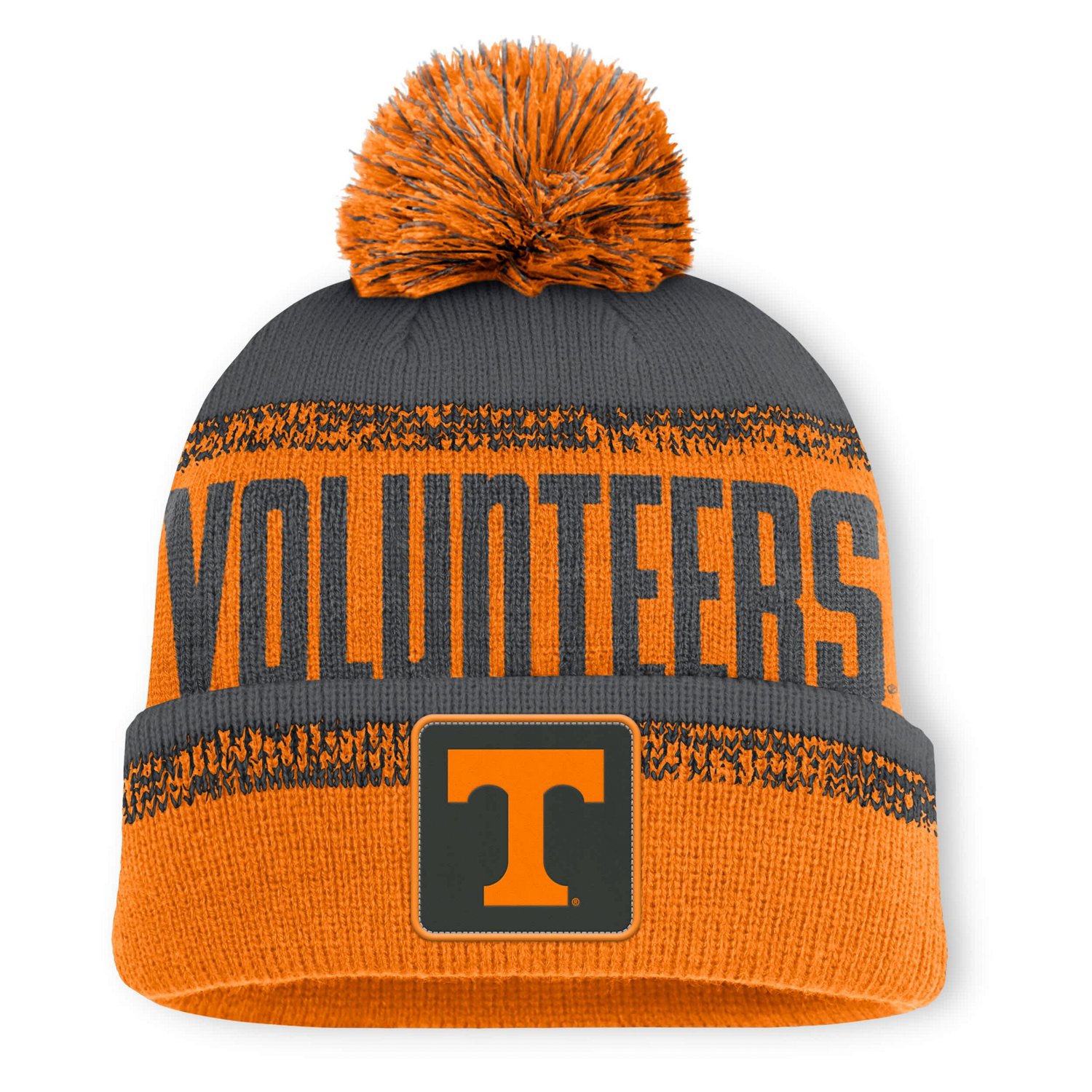 Fanatics Tennessee Gray Tennessee Volunteers Thrive Cuffed Knit Hat with Pom