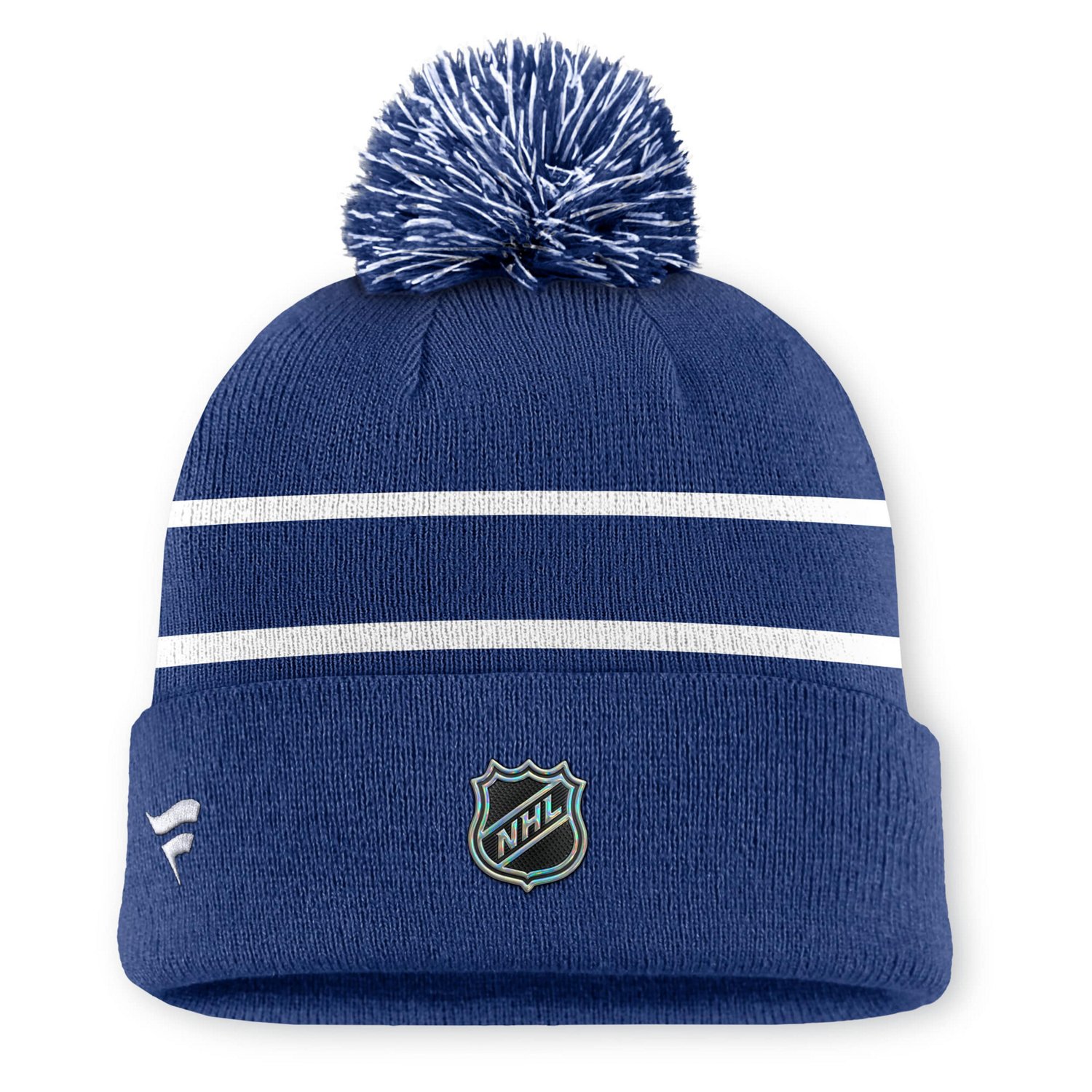 Fanatics Toronto Maple Leafs Authentic Pro Rink Cuffed Knit Hat with Pom - view number 2
