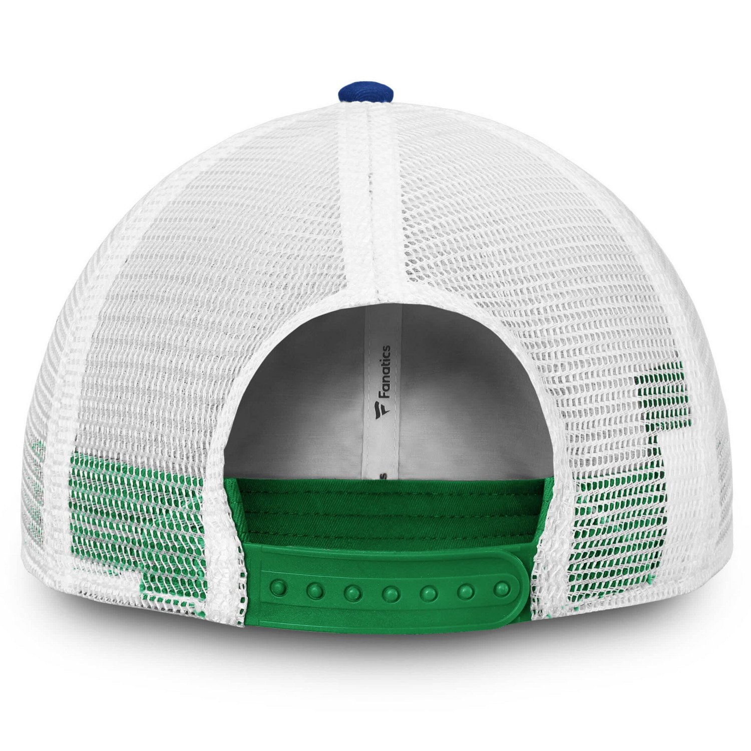 Fanatics Vancouver Canucks White Iconic Lockup Adjustable Trucker Hat - view number 4