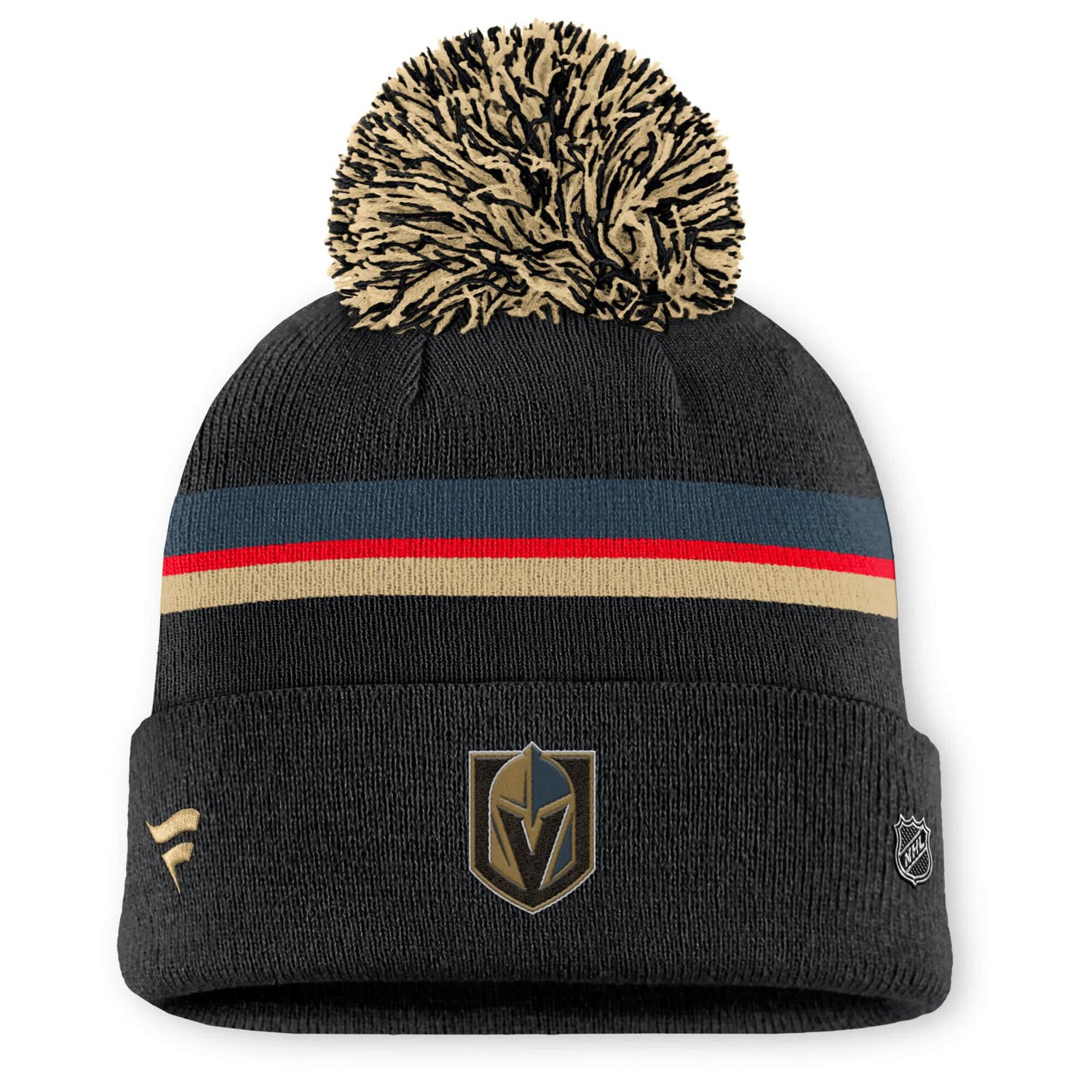 Fanatics Vegas Golden Knights Authentic Pro Rink Cuffed Knit Hat with Pom - view number 2