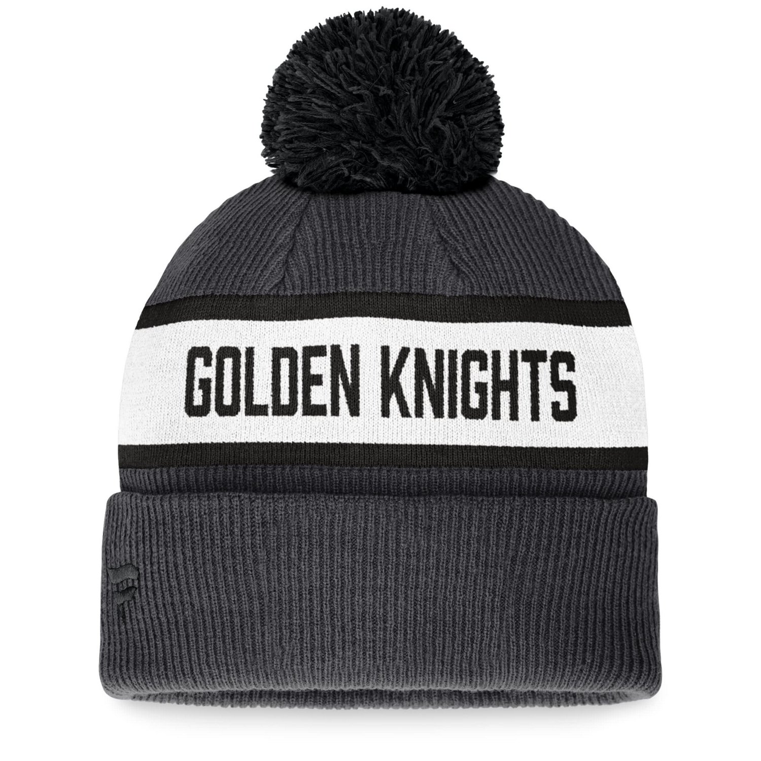 Fanatics Vegas Golden Knights Fundamental Wordmark Cuffed Knit Hat with Pom