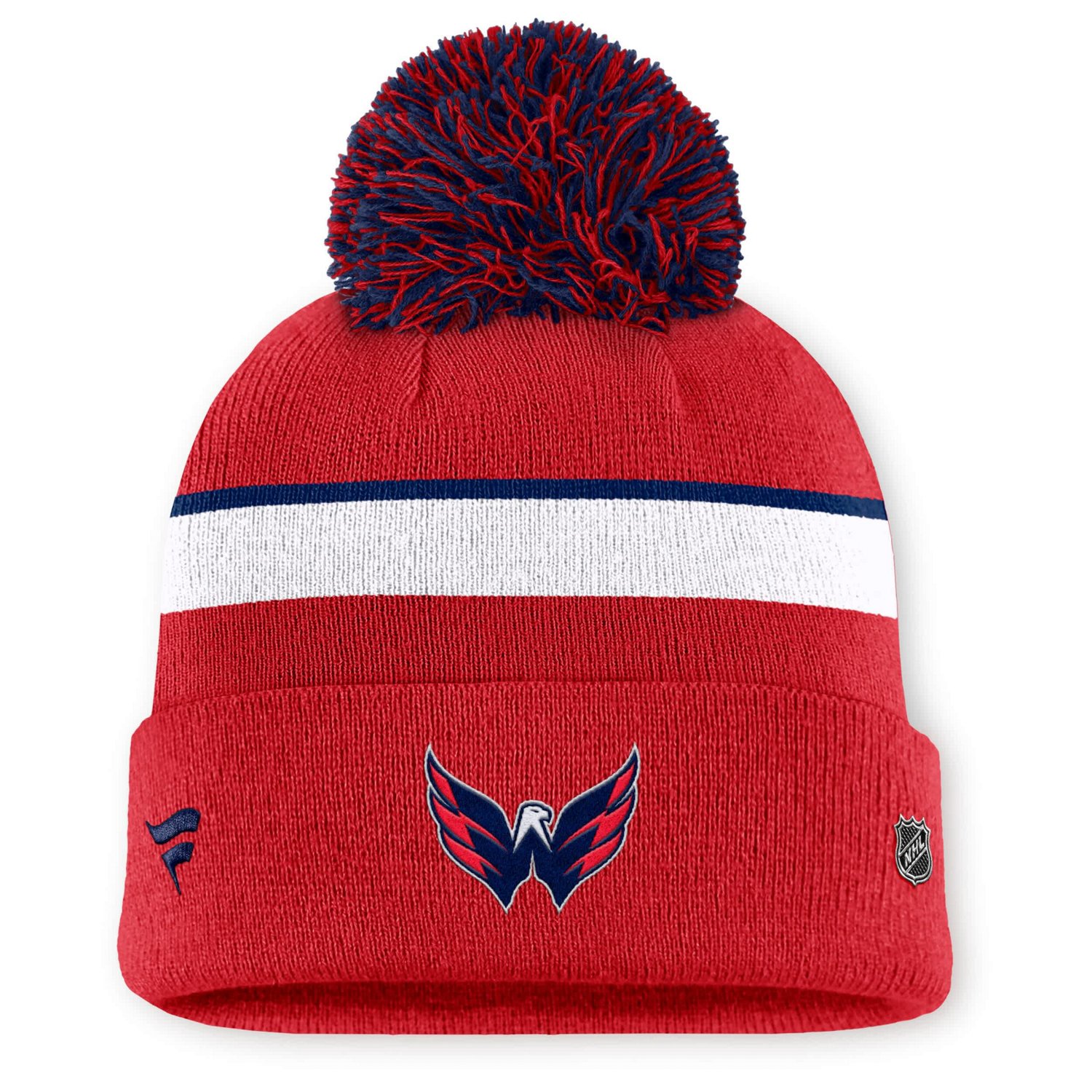 Fanatics Washington Capitals Authentic Pro Rink Cuffed Knit Hat with Pom - view number 2