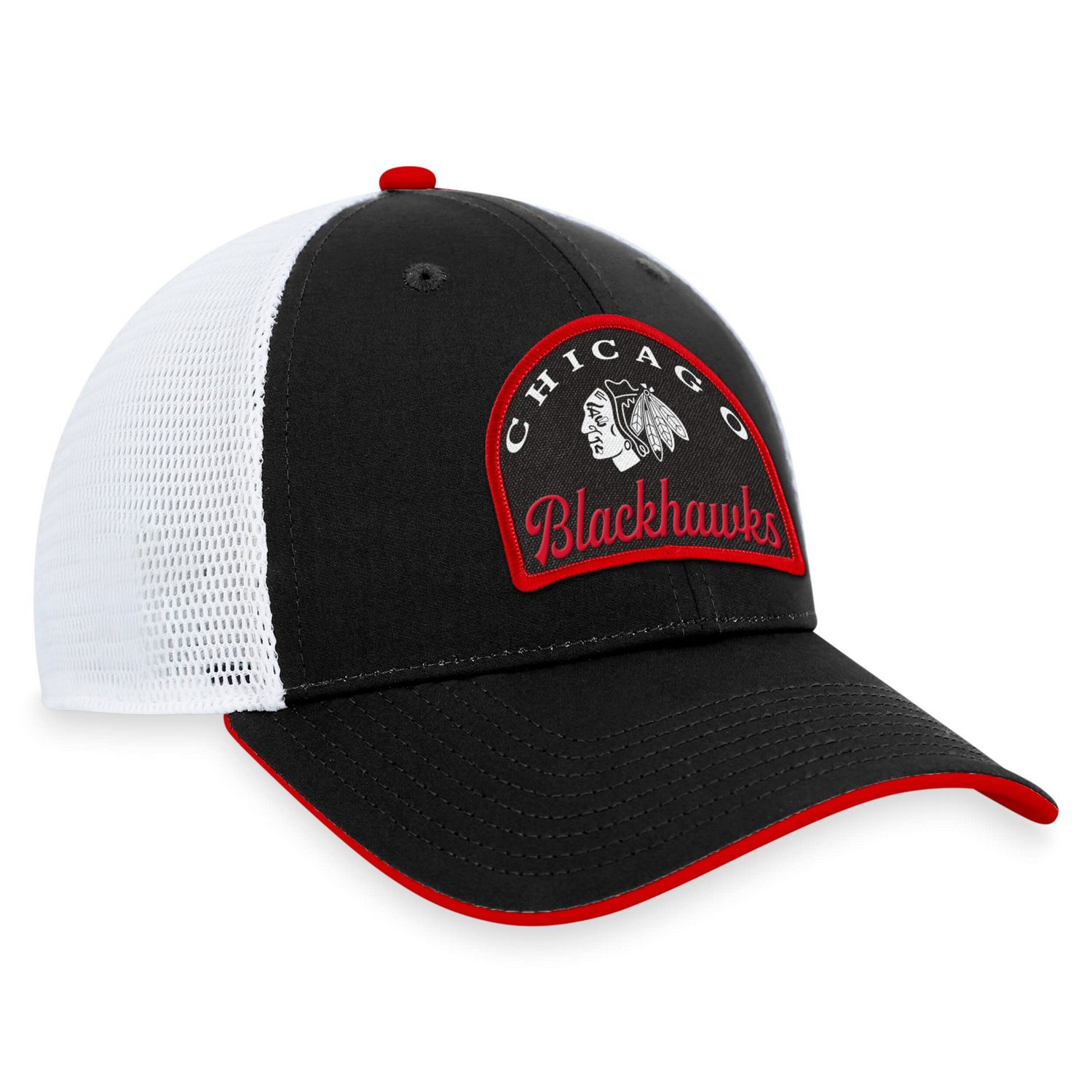 Fanatics /White Chicago hawks Fundamental Adjustable Hat                                                                         - view number 3