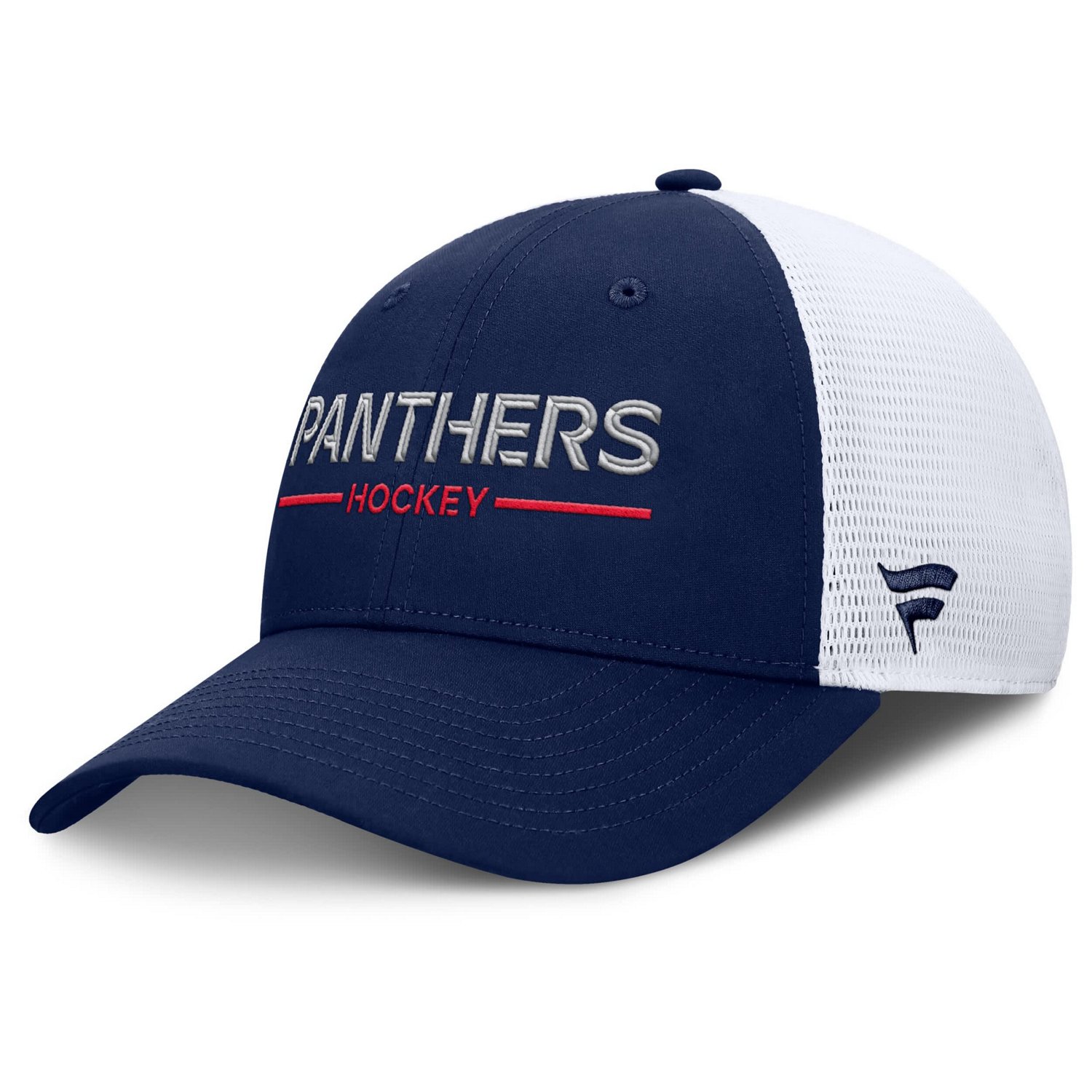 Fanatics White Florida Panthers Authentic Pro Rink Lockup Adjustable Trucker Hat - view number 1