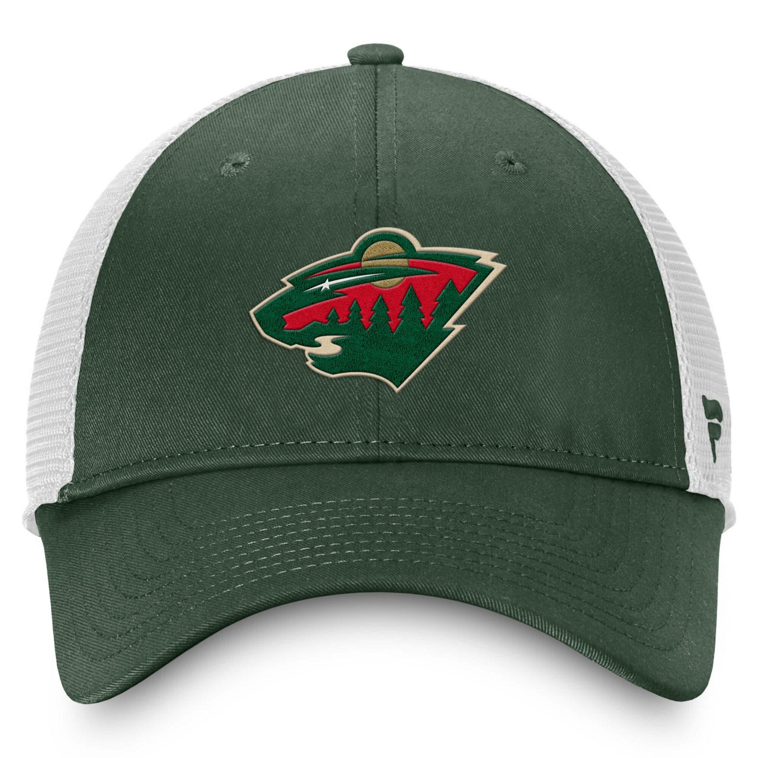 Fanatics White Minnesota Wild Core Primary Logo Trucker Adjustable Hat - view number 2