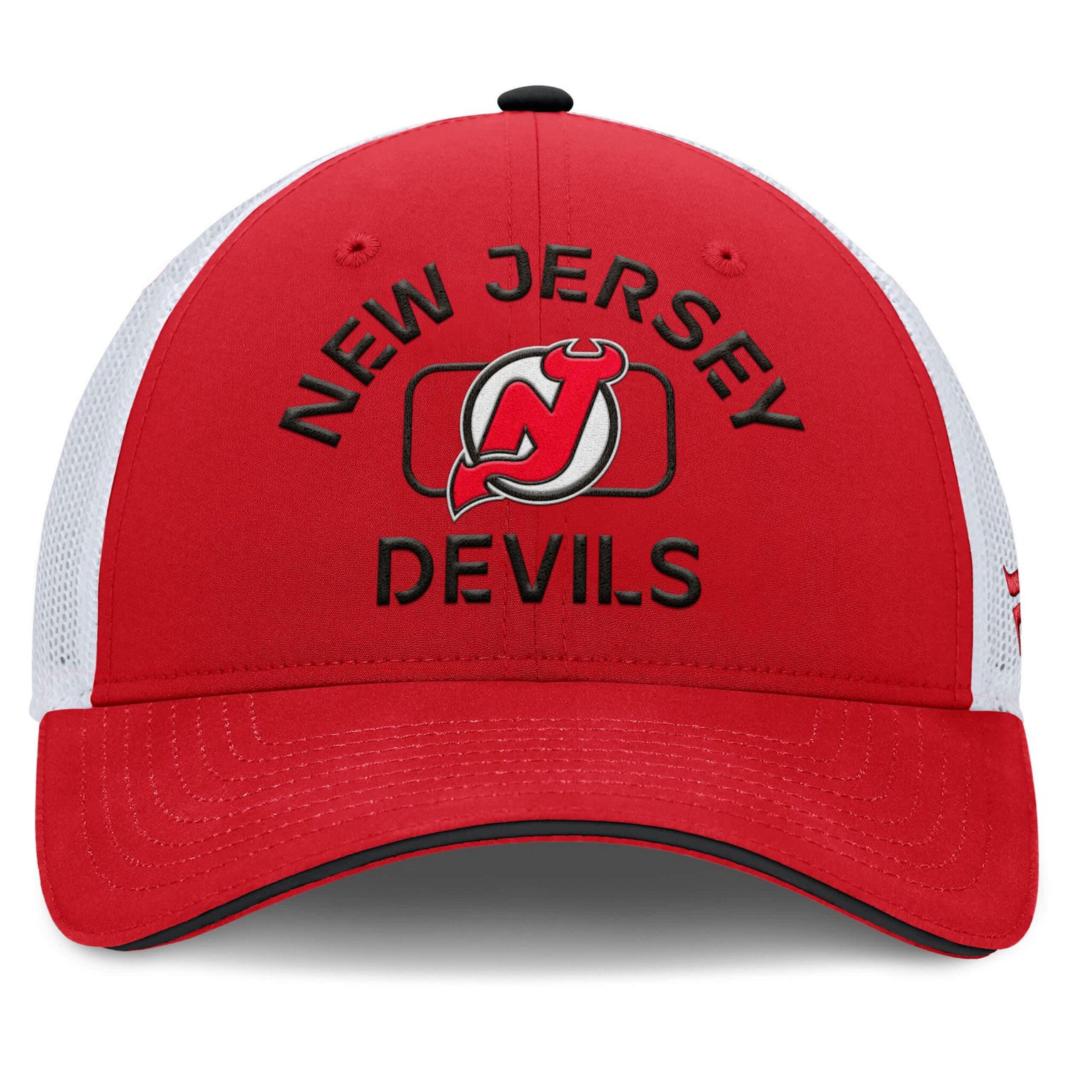 Fanatics White New Jersey Devils Authentic Pro Rink Trucker Hat - view number 2