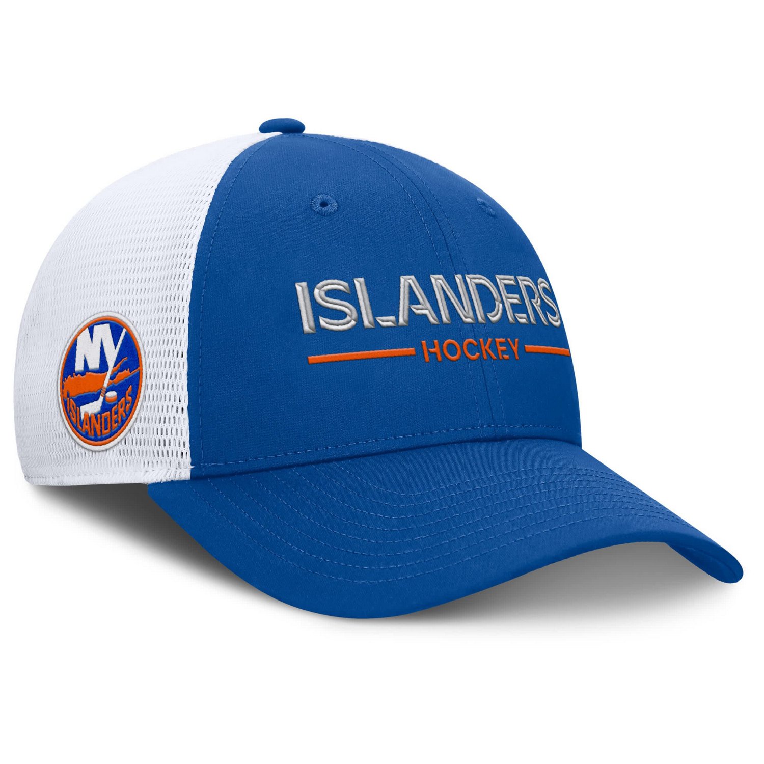 Fanatics White New York Islanders Authentic Pro Rink Lockup Adjustable Trucker Hat - view number 3