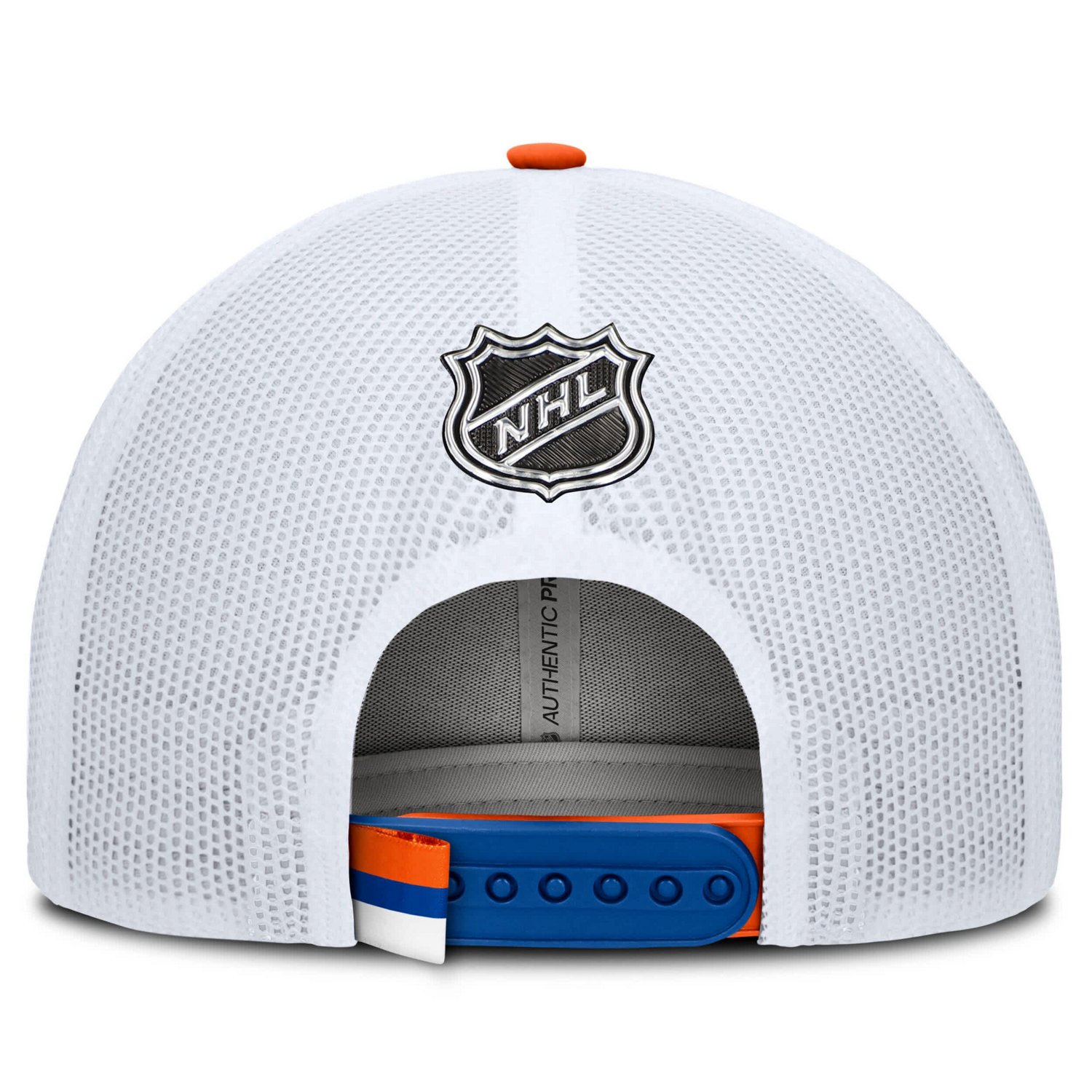 Fanatics White New York Islanders Authentic Pro Rink Trucker Hat