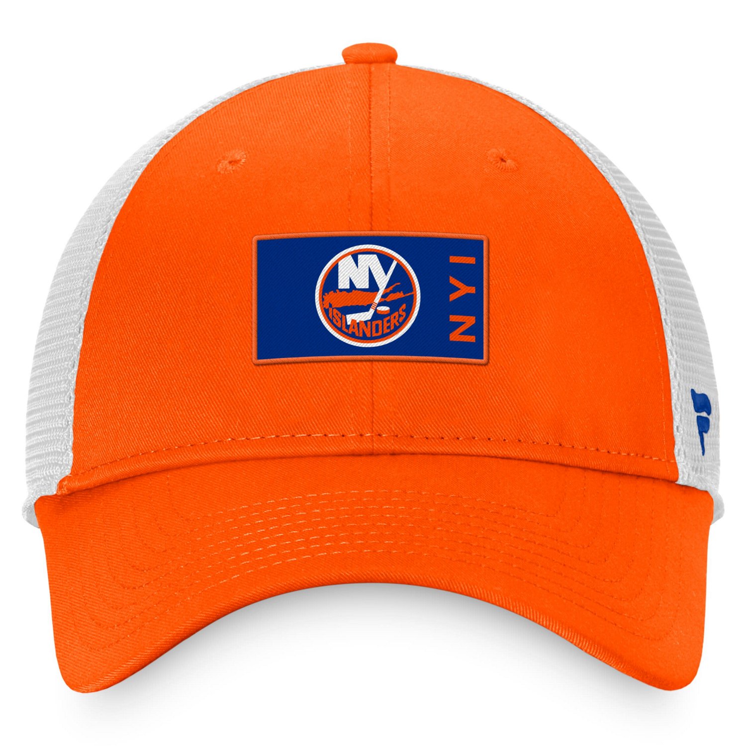 Fanatics /White New York Islanders Authentic Pro Rink Trucker Snapback Hat
