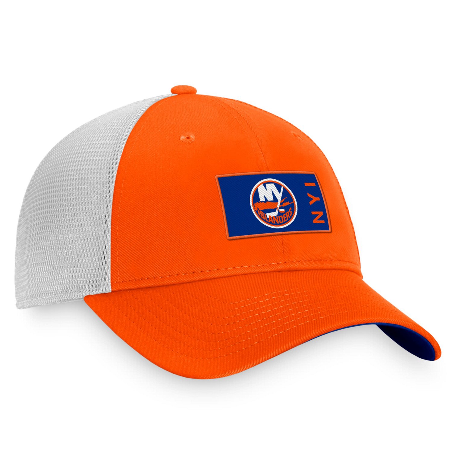 Fanatics /White New York Islanders Authentic Pro Rink Trucker Snapback Hat