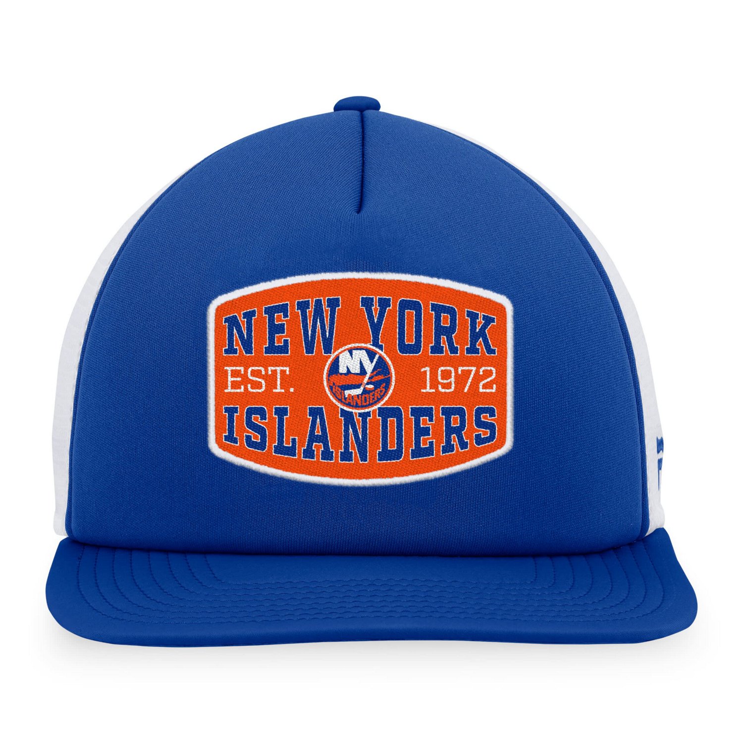 Fanatics /White New York Islanders Foam Front Patch Trucker Snapback Hat