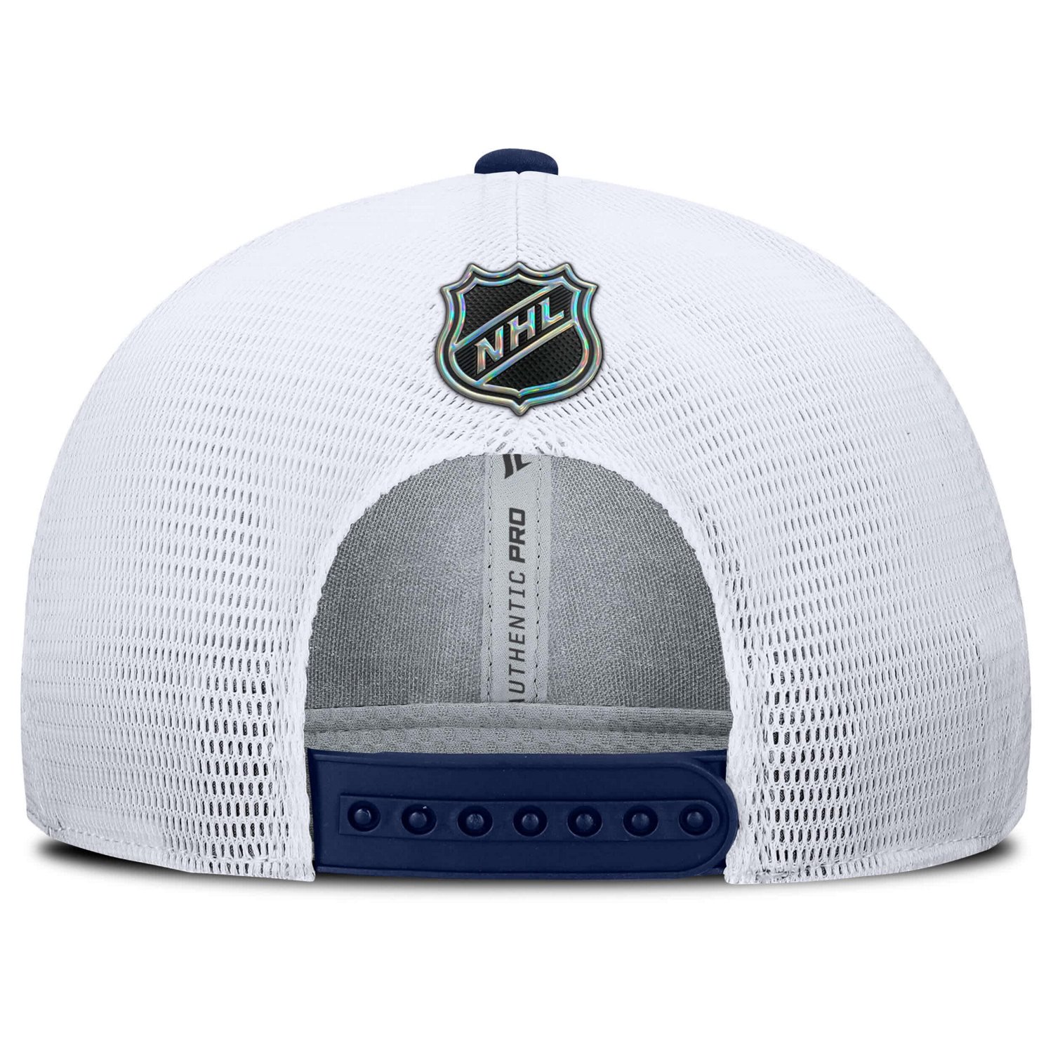 Fanatics White New York Rangers Authentic Pro Rink Lockup Adjustable Trucker Hat - view number 4