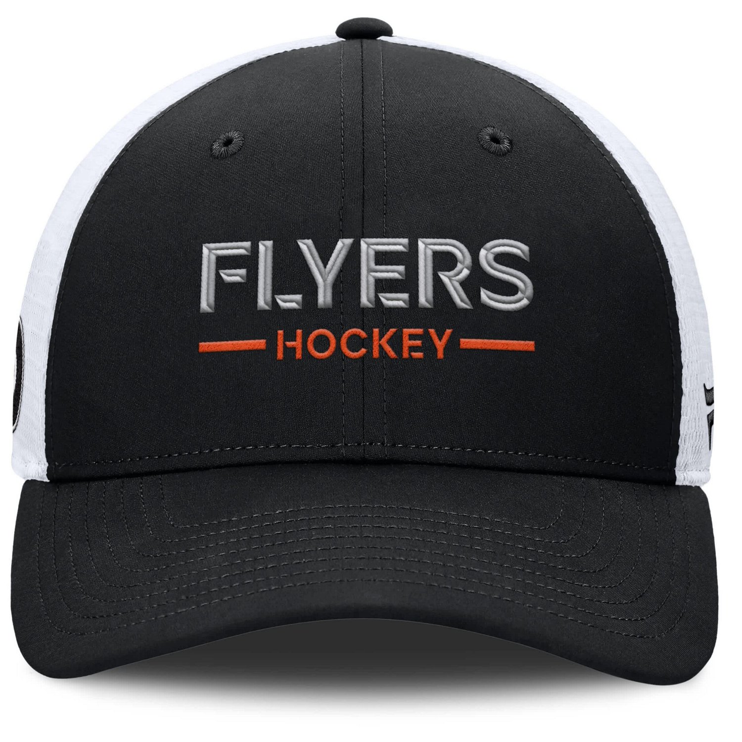 Fanatics White Philadelphia Flyers Authentic Pro Rink Lockup Adjustable Trucker Hat - view number 2
