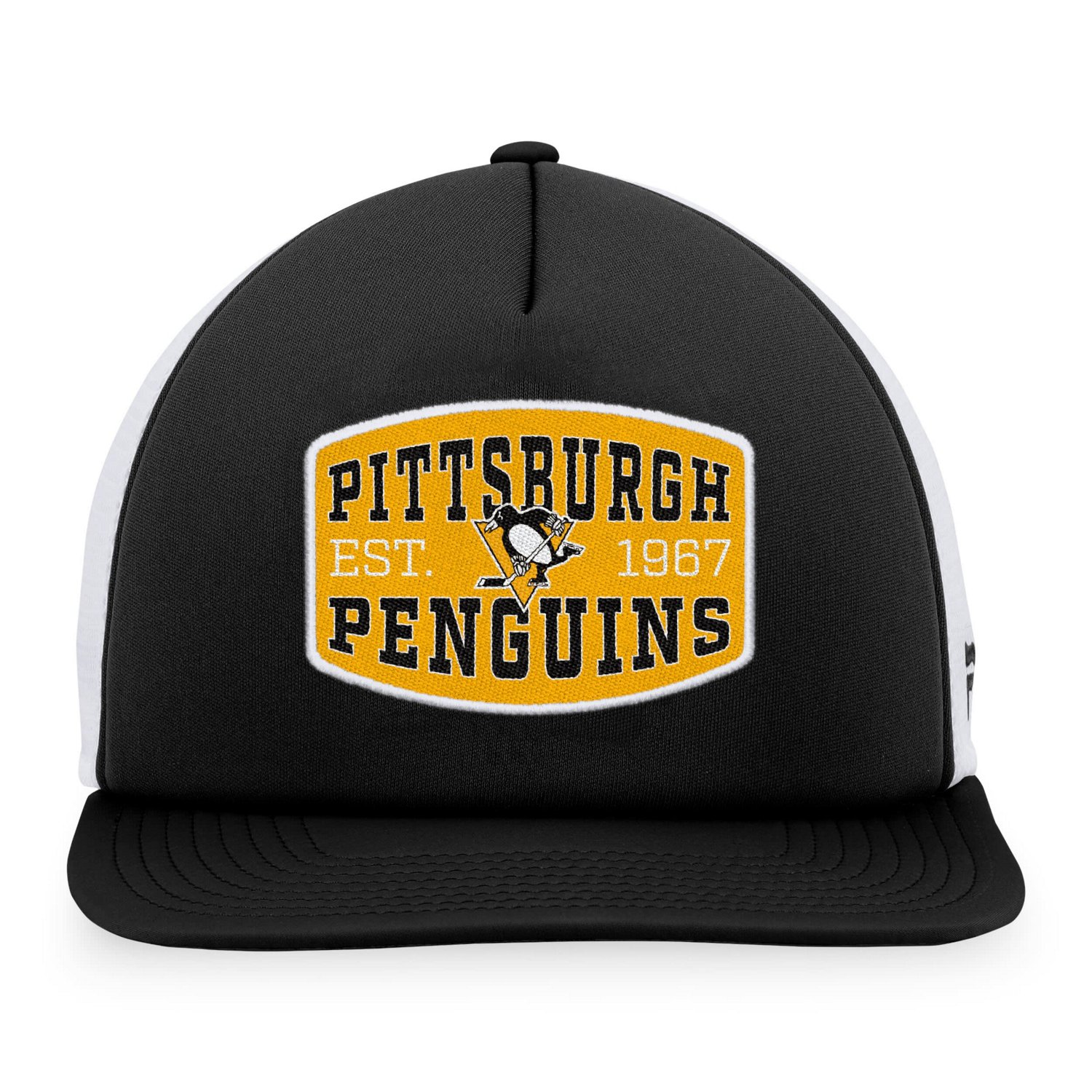 Fanatics /White Pittsburgh Penguins Foam Front Patch Trucker Snapback Hat                                                        - view number 2