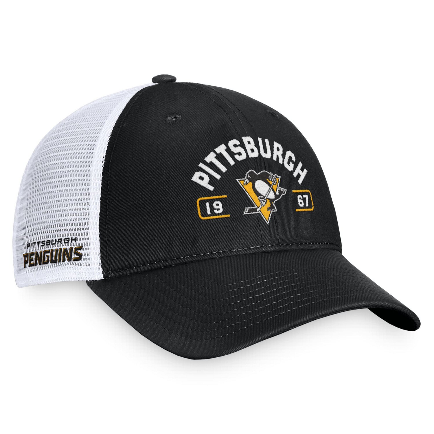 Fanatics White Pittsburgh Penguins Free Kick Trucker Adjustable Hat