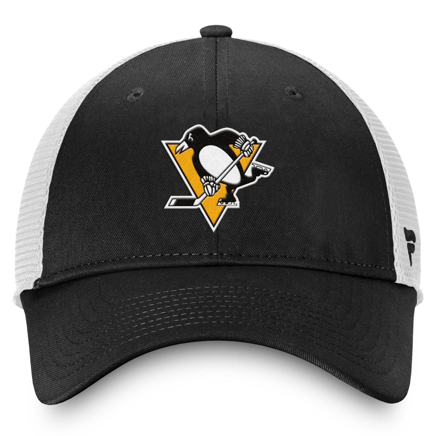 Fanatics White Pittsburgh Penguins Slouch Core Primary Trucker Adjustable Hat                                                    - view number 2