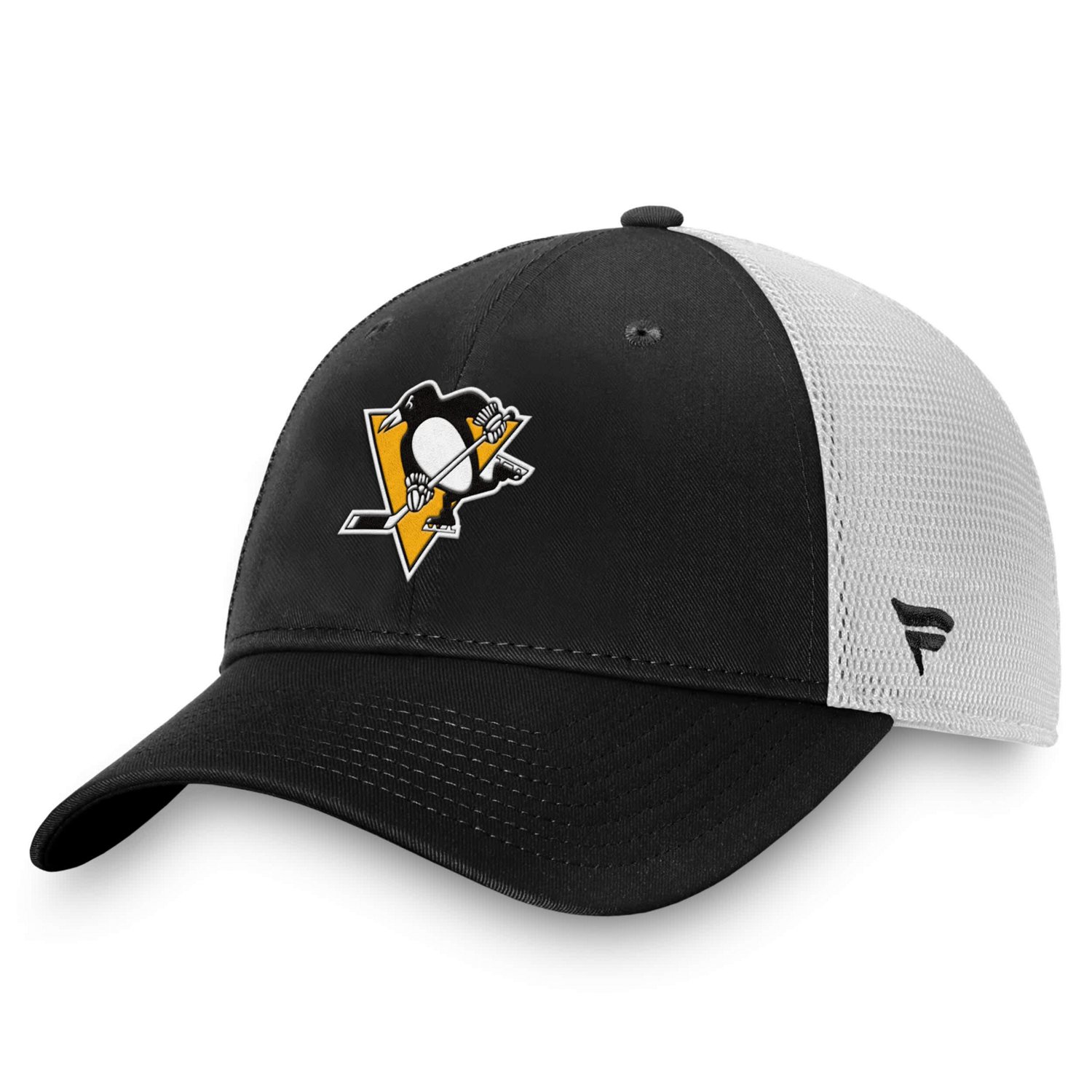 Fanatics White Pittsburgh Penguins Slouch Core Primary Trucker Adjustable Hat